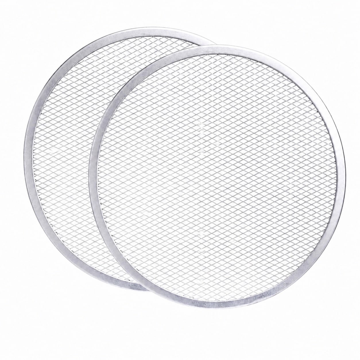 Aoibox  12 in Aluminum Pizza Screen 2 Pack Seamless Mesh Baking Tray for Oven Home and Restaurant Kitchens