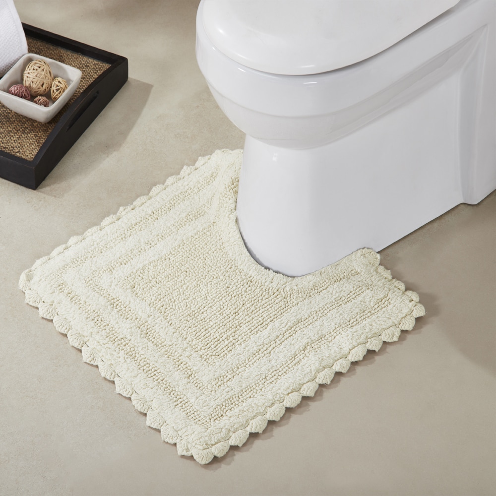 3 Piece Bathroom Rugs Set - Non-slip Ultra Thin Bath Rugs For Bathroom  Floor[moroccan Trellis-ivory] : Target