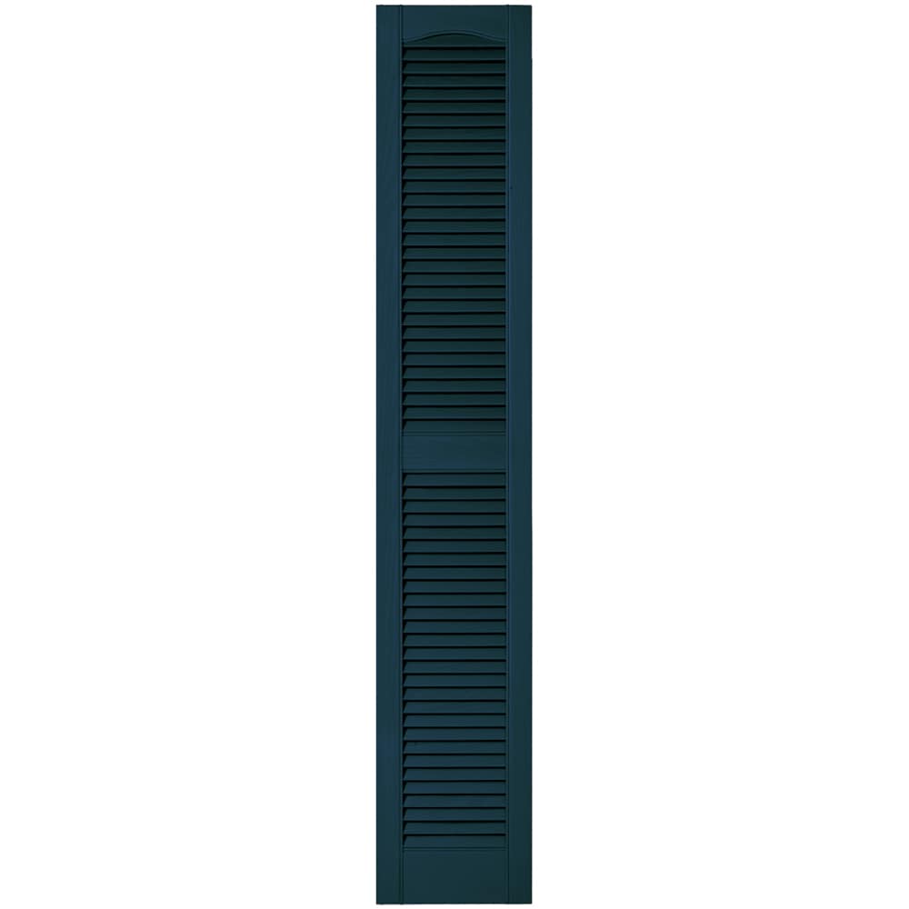 Vantage V1711267166 12-in W x 66.75-in H Indigo Blue Louvered Exterior Shutters ( 1 -Pack )