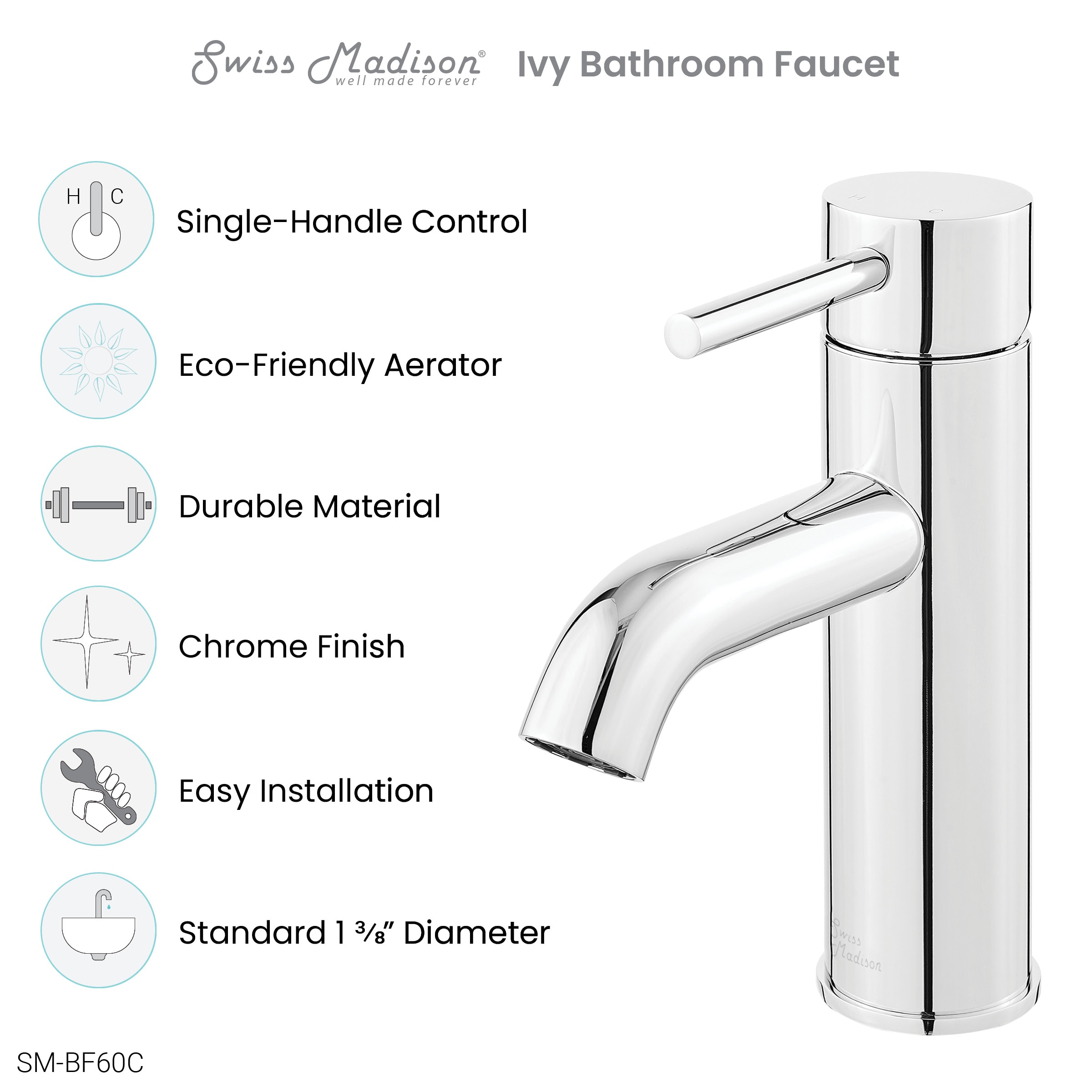 Swiss Madison SM-BF60C Lavatory-Faucets - View #9