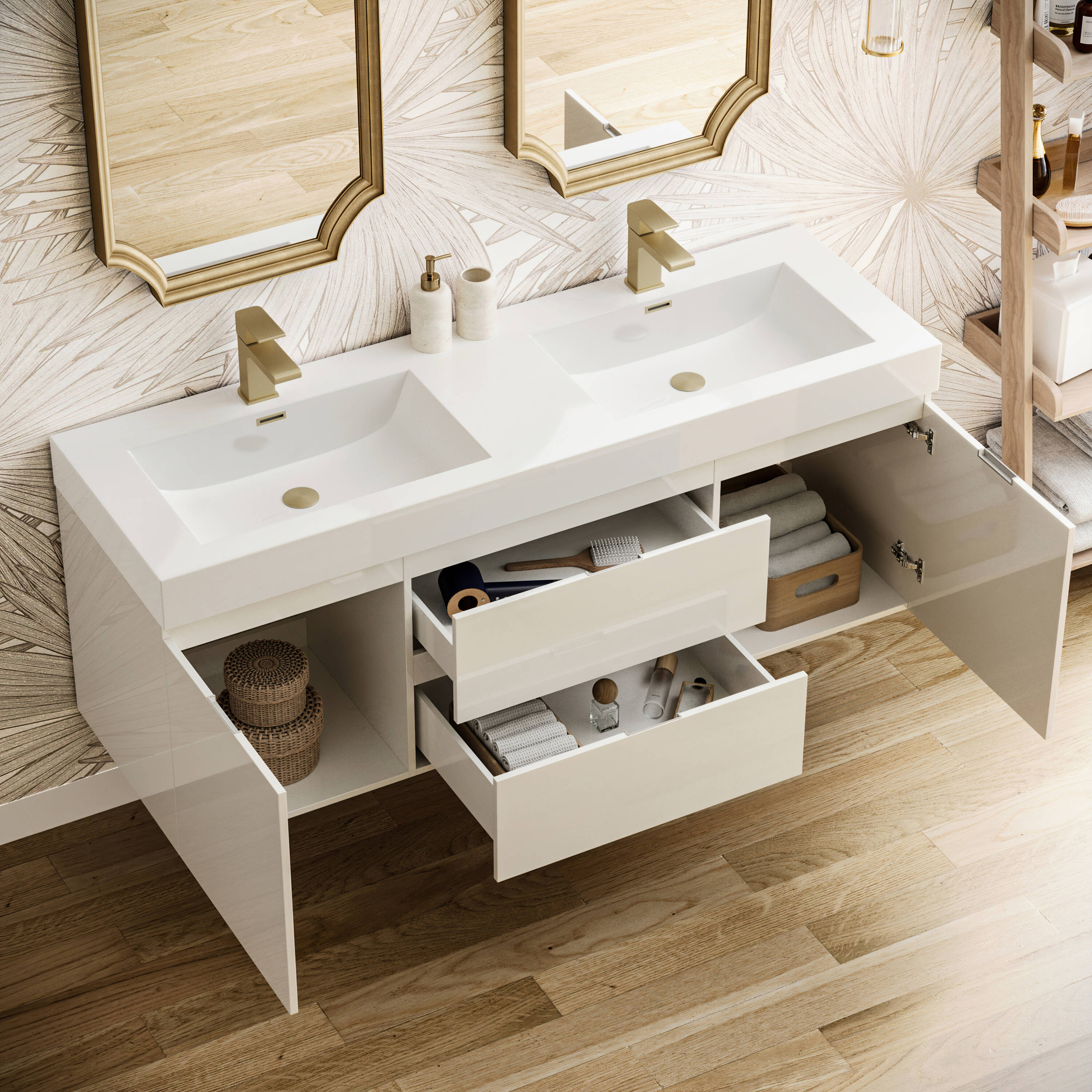 Fresca FCB8360WH-D-I Bath-Vanity-Combo - View #3