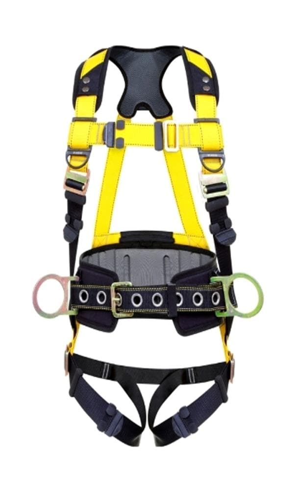 Guardian Fall Protection 37191 Yellow Safety Harness Waist Pad, X-Large, Dual Lanyard Keepers, USA Assembled