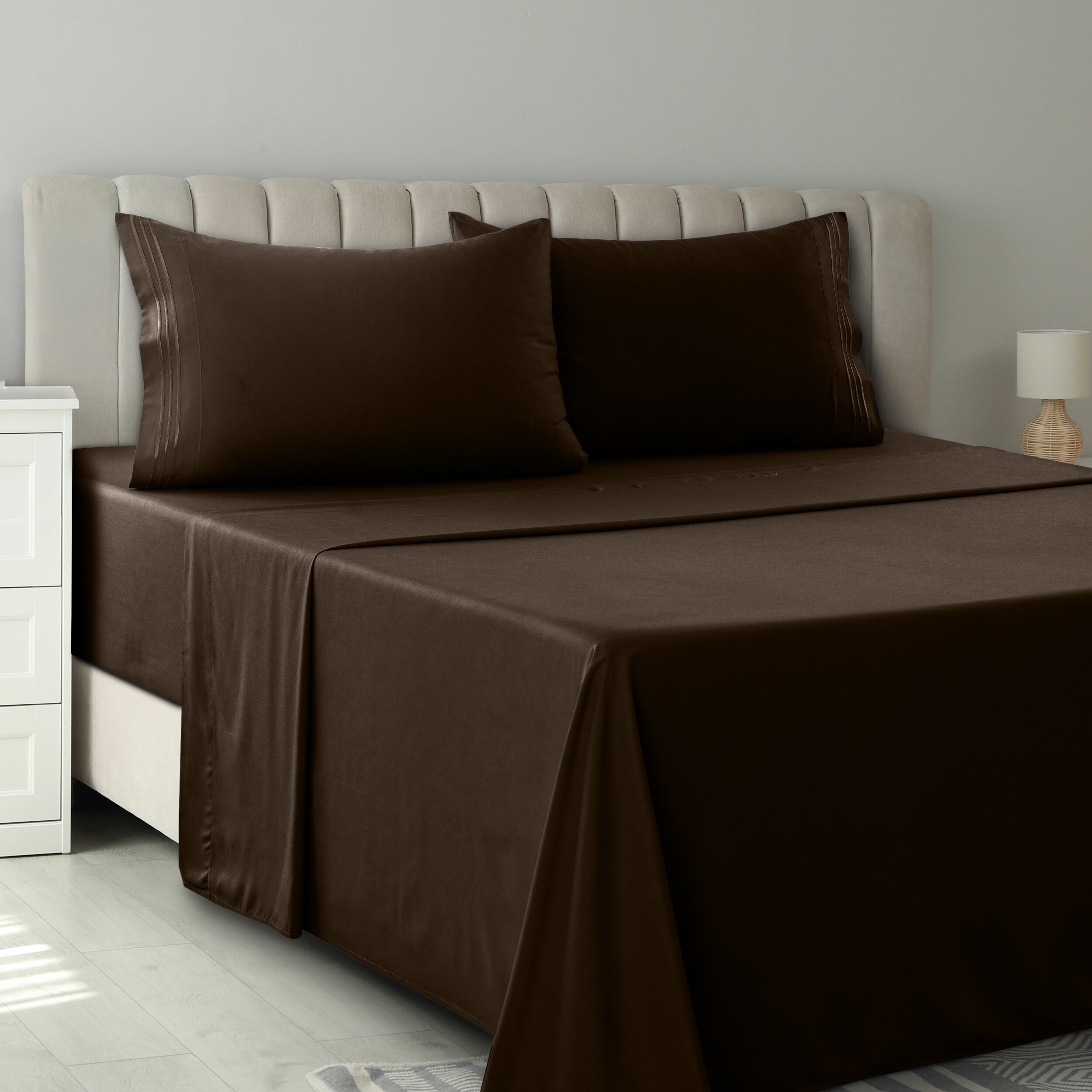 4-Piece Microfiber Sheet Set Deep Pocket Ultra Soft Durable Bed Sheets Set With Pillowcases