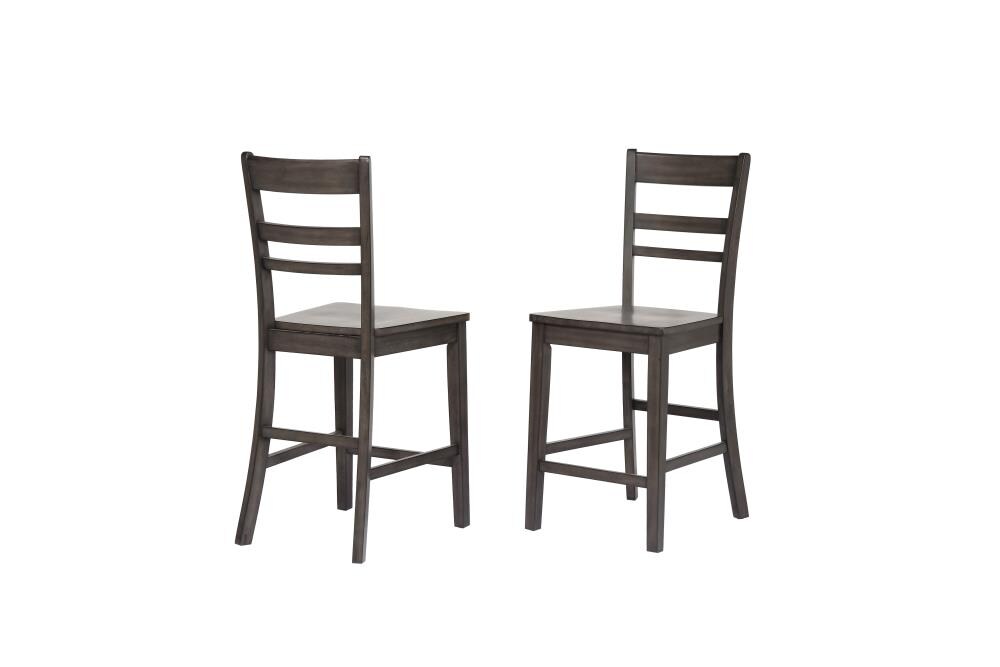 Sunset Trading DLU-EL-B200-2 Shades of Gray Set of 2 Weathered Grey Counter Height Bar Stool