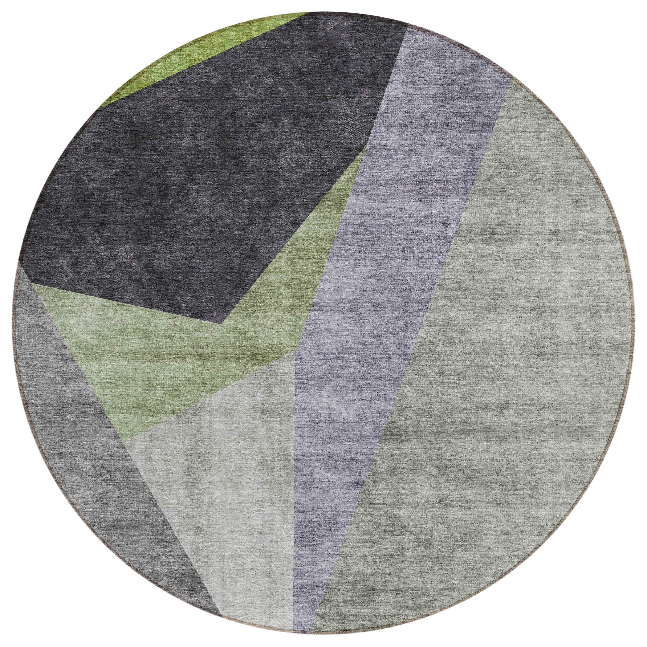 Addison Rugs ACN716SA8RO Chantille ACN716SA 8 x 8 (ft) Polyester Sage Round Indoor/Outdoor Geometric Machine washable Area rug