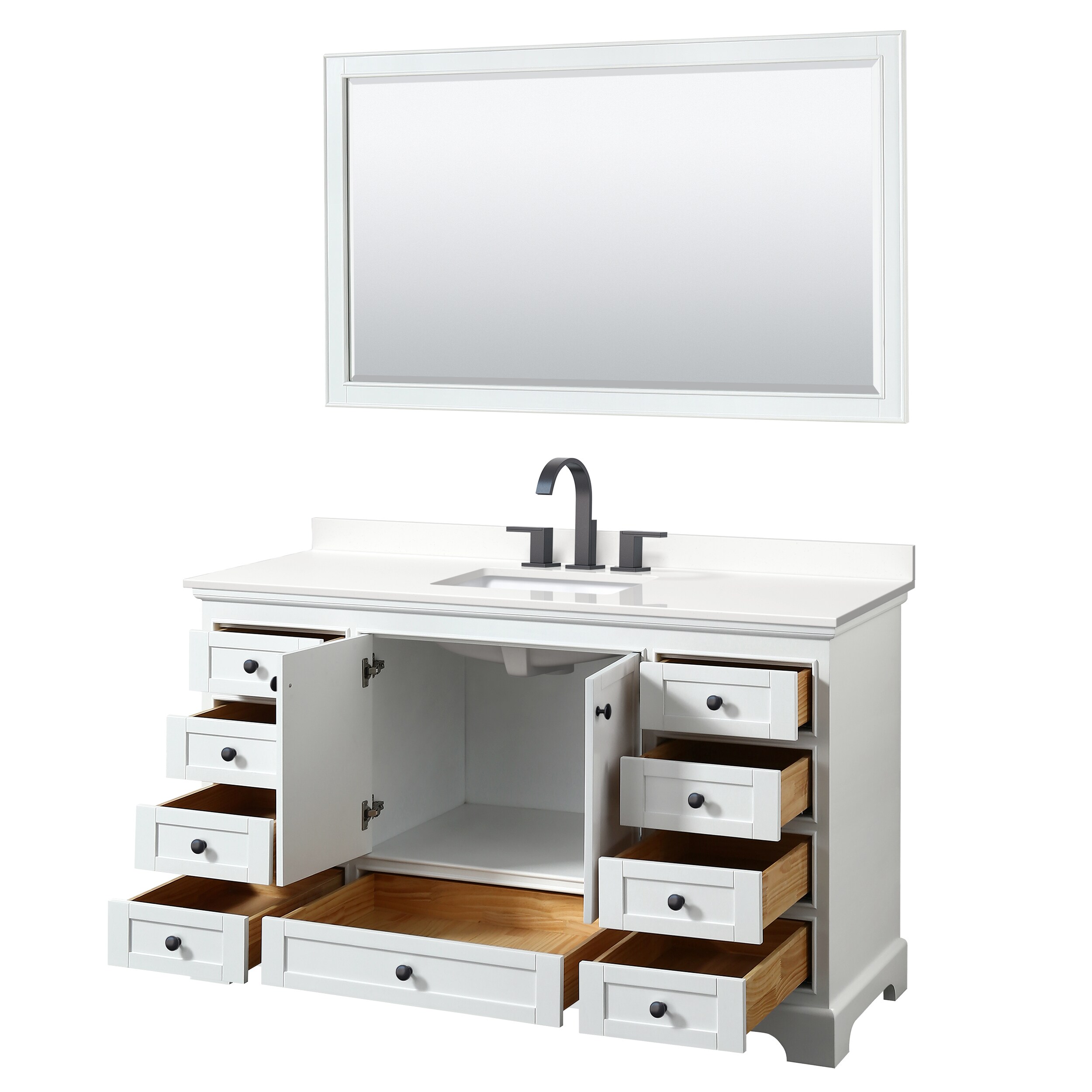 Wyndham Collection WCS202060SWBWQUS3M58 Bath-Vanity-Combo - View #2
