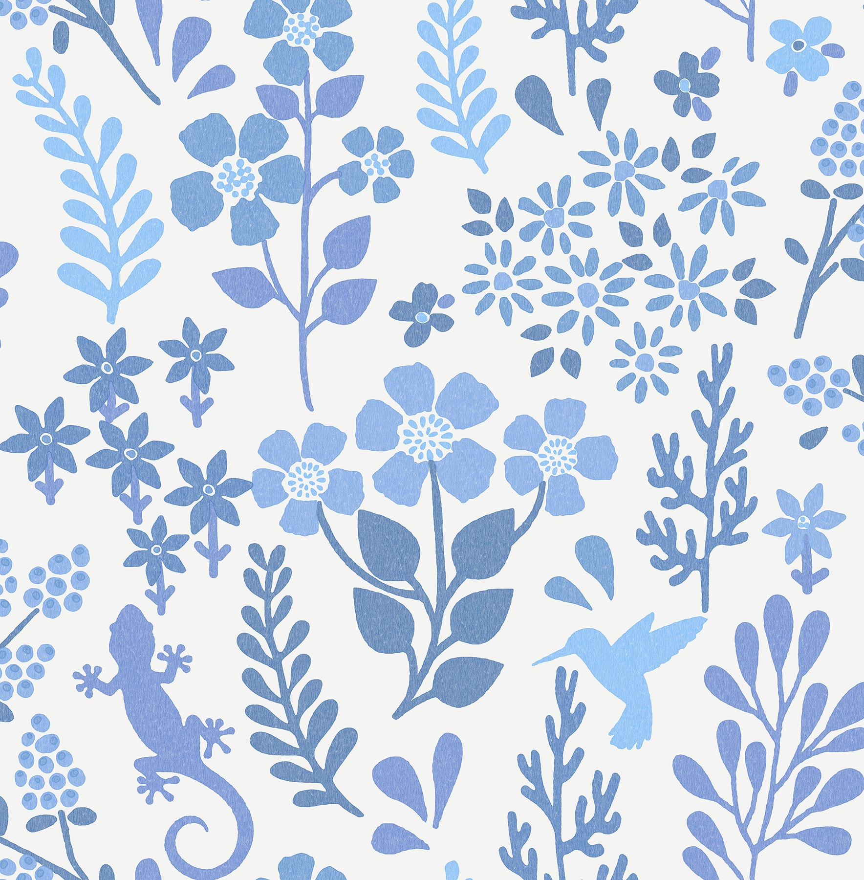 Advantage 2980-26171 Splash 56.4-Sq. Feet Blue Non-woven Animals Unpasted Wallpaper