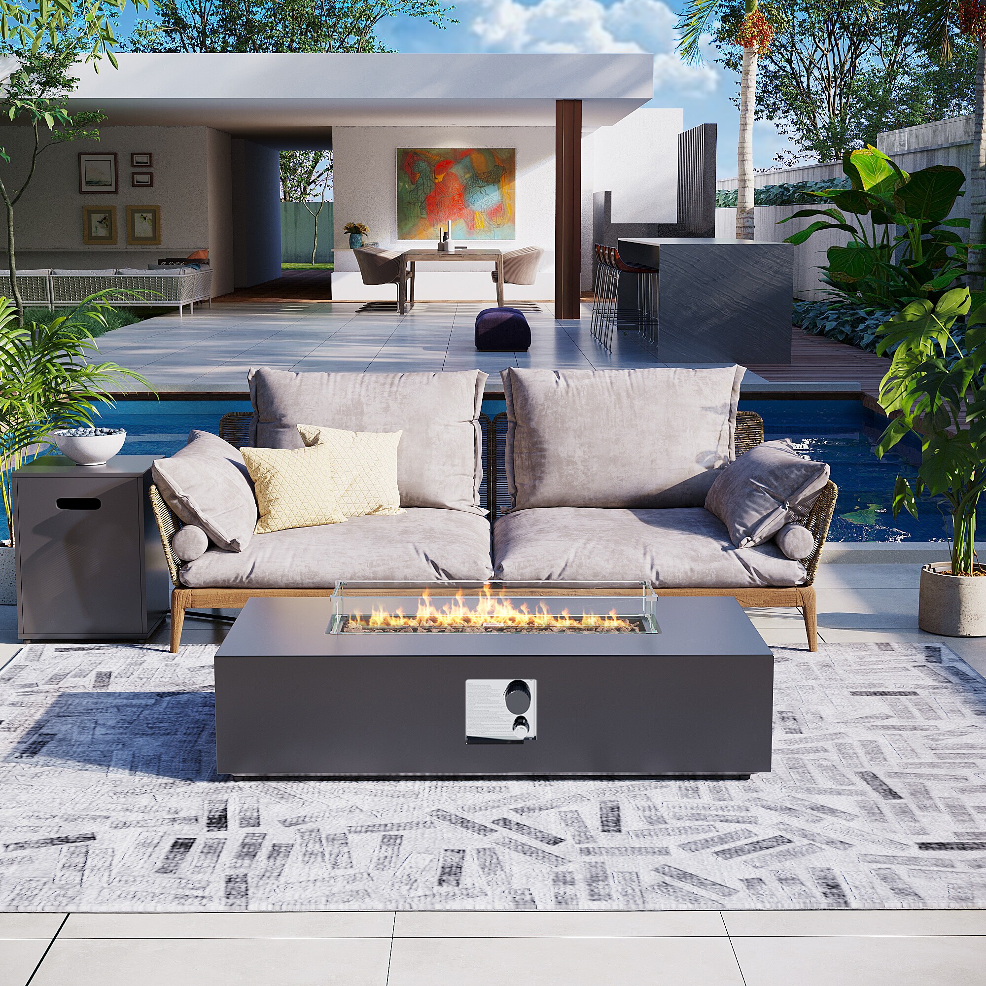 Patio Watcher 56TP-GREY-DK-BLZWST Outdoor-Gas-Firepits - View #7