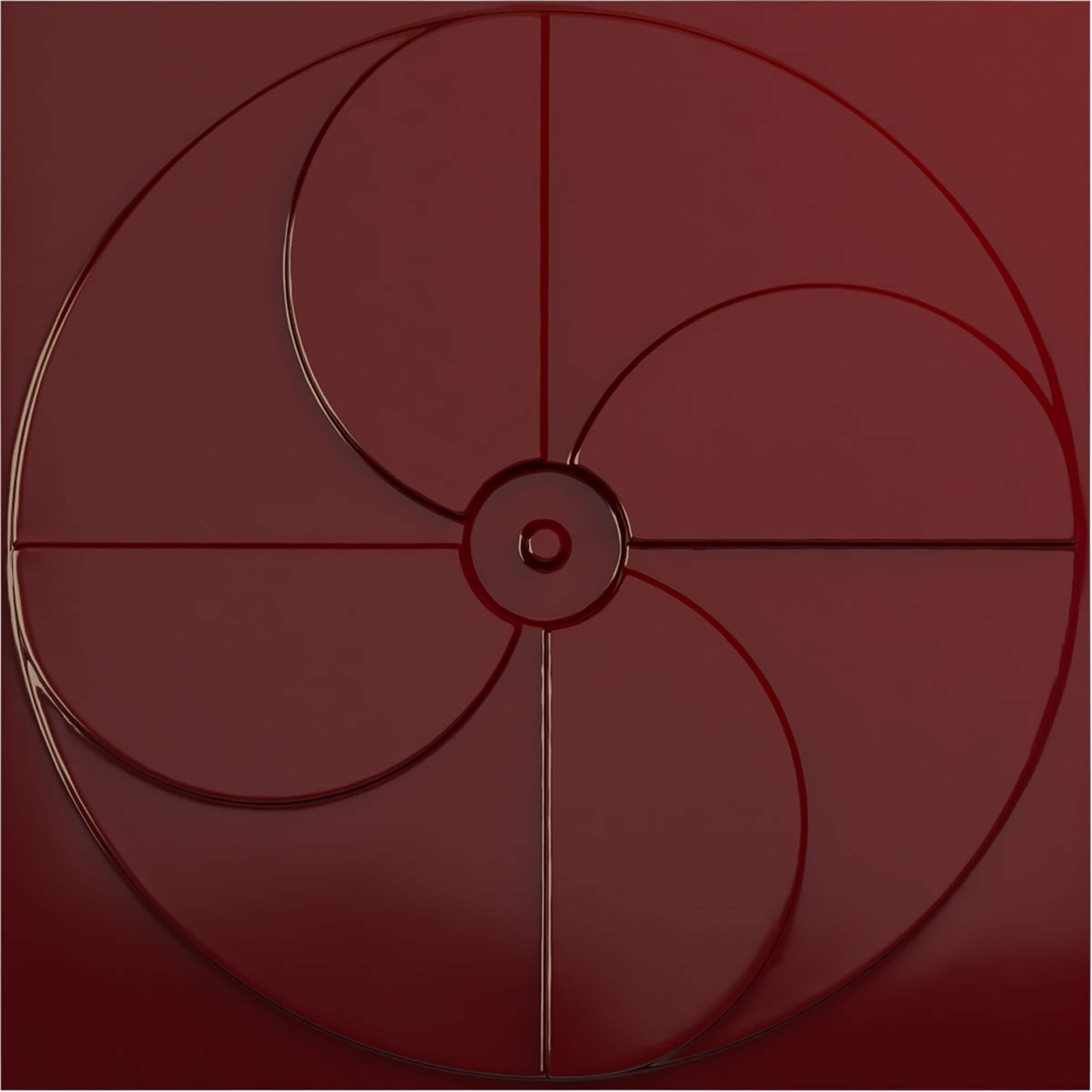 Ekena Millwork WP20X20WIHML 19-5/8-in x 19-5/8-in Embossed Gloss Merlot PVC Wall Panel
