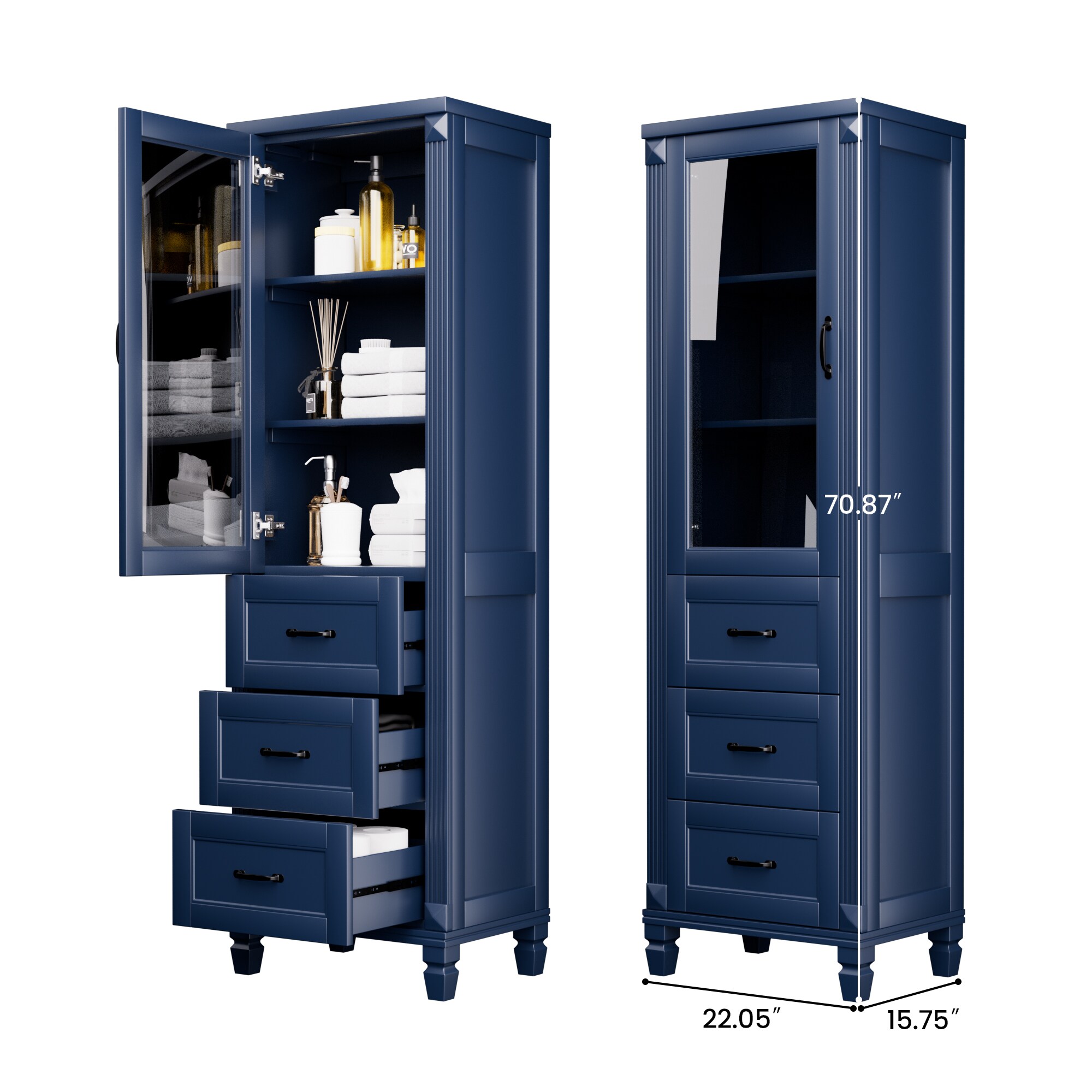 VOUA SAF-XNECW2-BE1 Linen-Cabinets - View #7