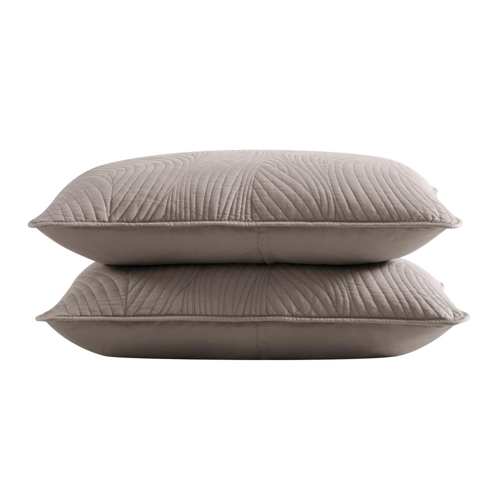 Brielle Home Stream Light Gray King Polyester Pillow Case at