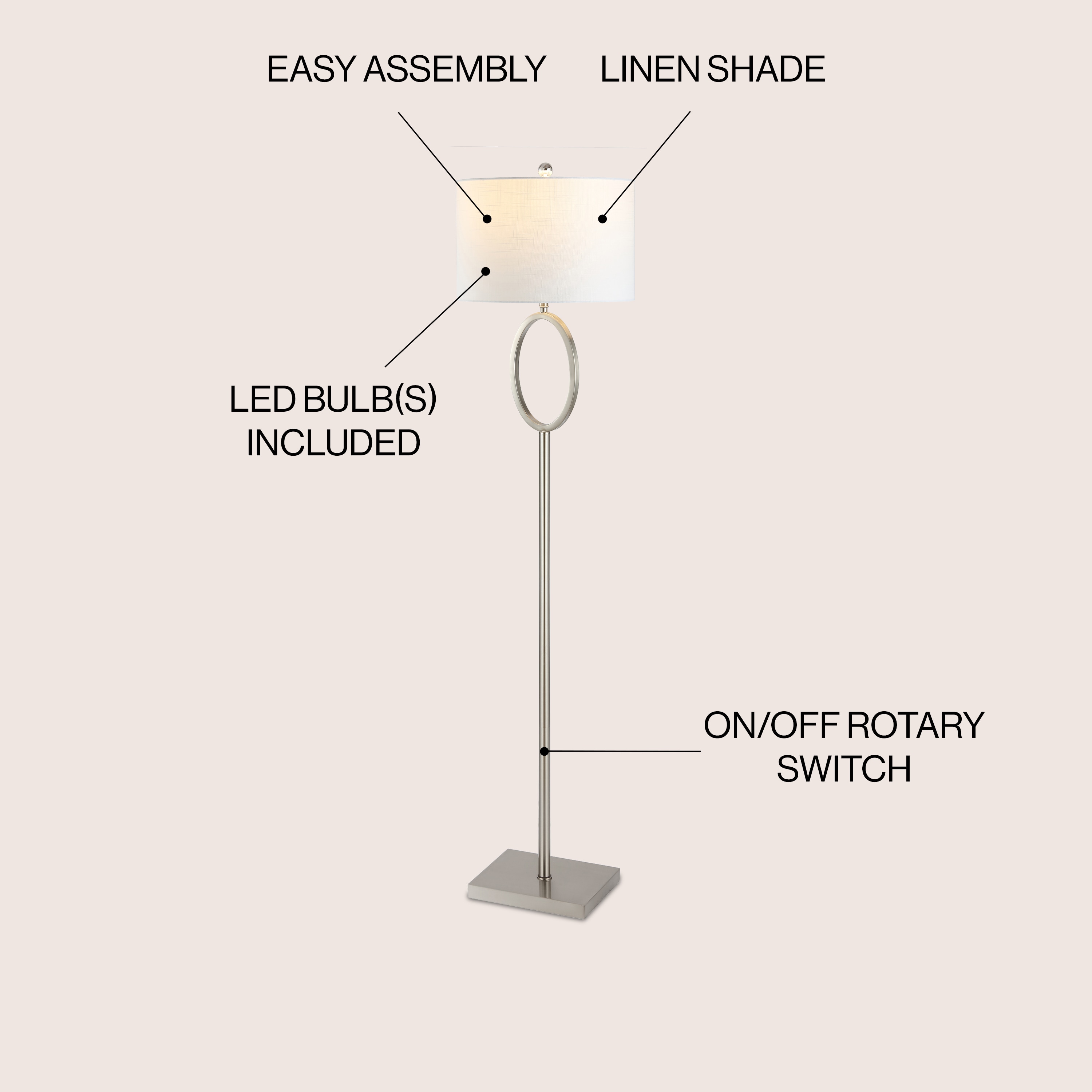 JONATHAN  Y JYL1089C floorlamps - View #3