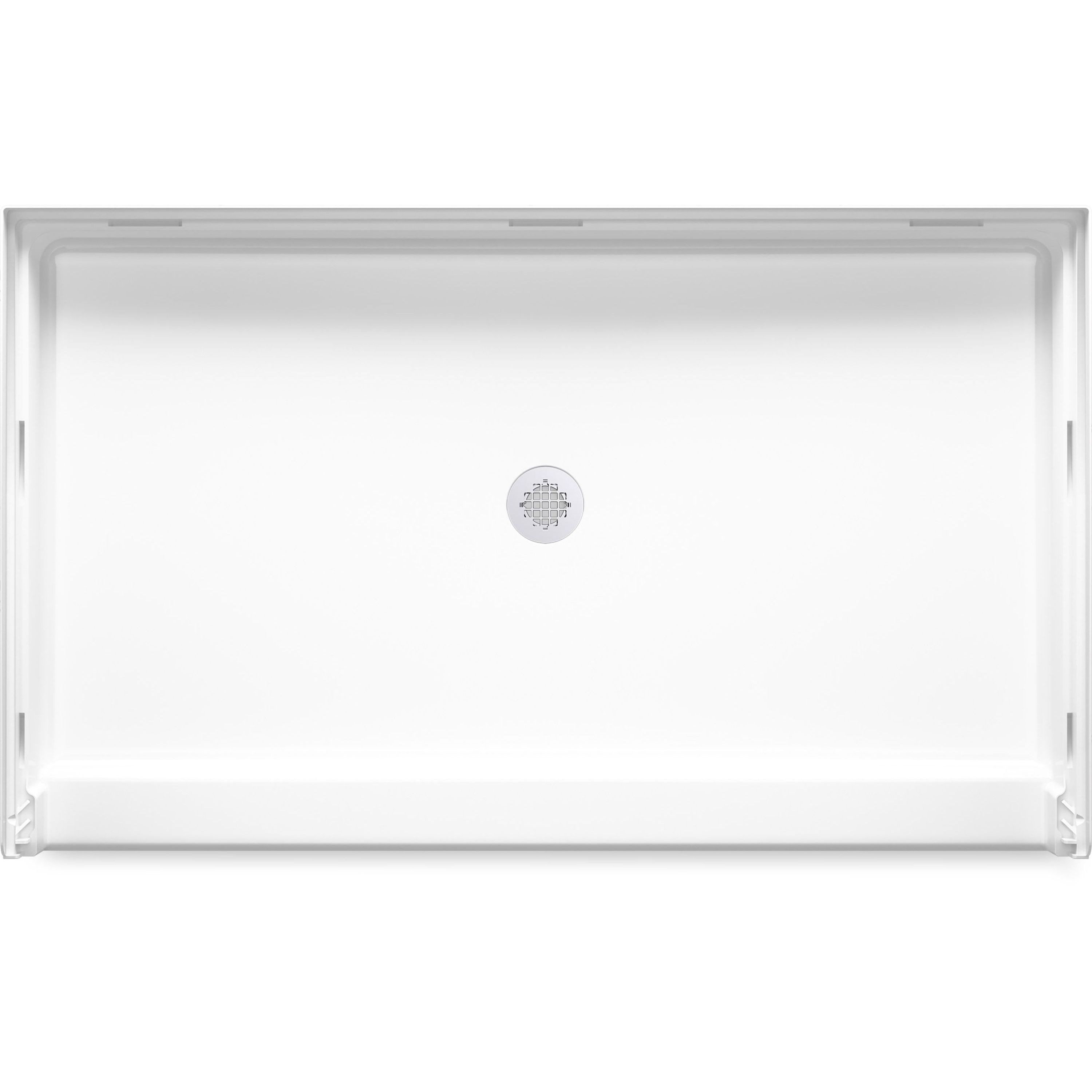 Accord 60" x 36" White Vikrell Shower Base with Center Drain