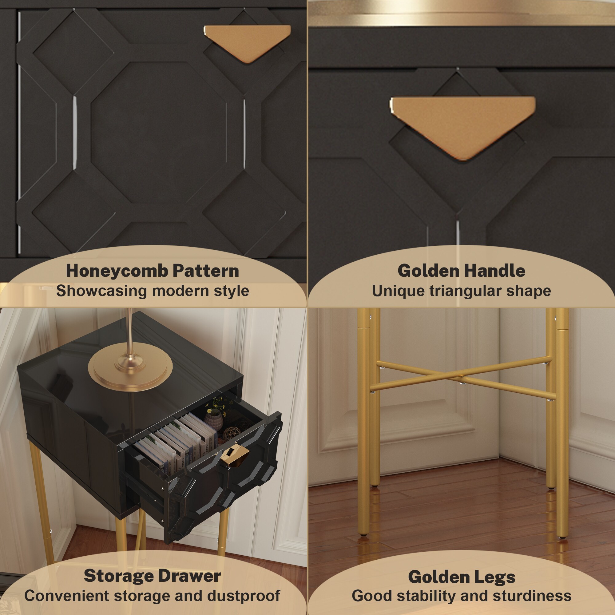 Clihome CL-CN1-BK End-Tables - View #11