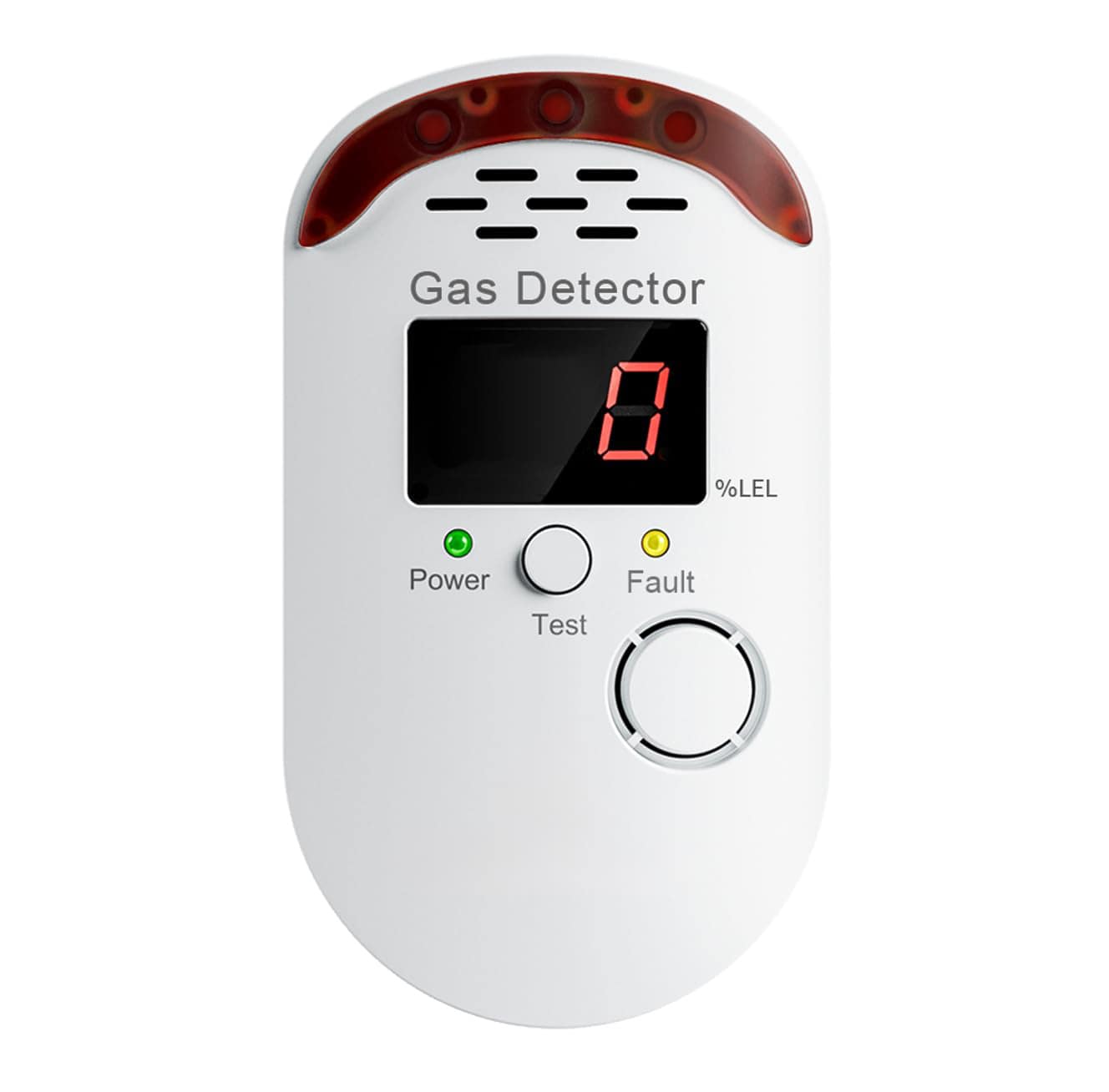  Plug in Gas Leak Detector 1 Piece Natural Propane Methane Butane LPG Alarm Monitor LED Digital Audible Visual Alert for Kitchen RV Garage