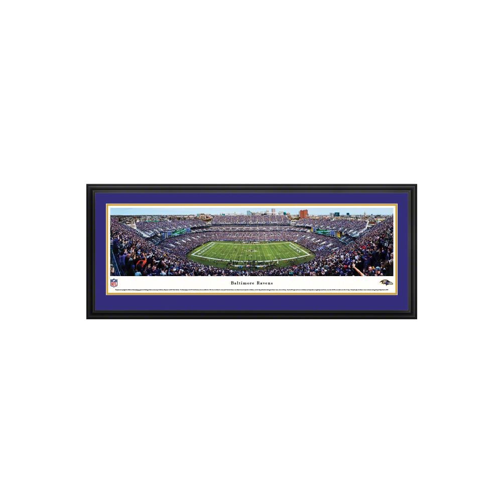 Blakeway Panoramas NFLRAV2D Baltimore Ravens James Blakeway Black Metal Framed 18-in H x 44-in W Sports Paper Print