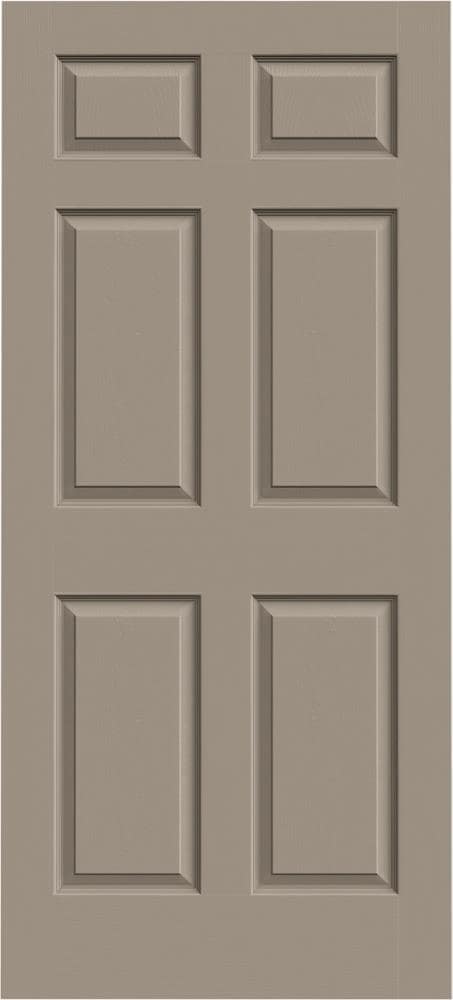 JELD-WEN LOWOLJW136600602 Colonist 36-in x 80-in Pottery 6-panel Smooth Solid Core Prefinished Molded Composite Slab Door