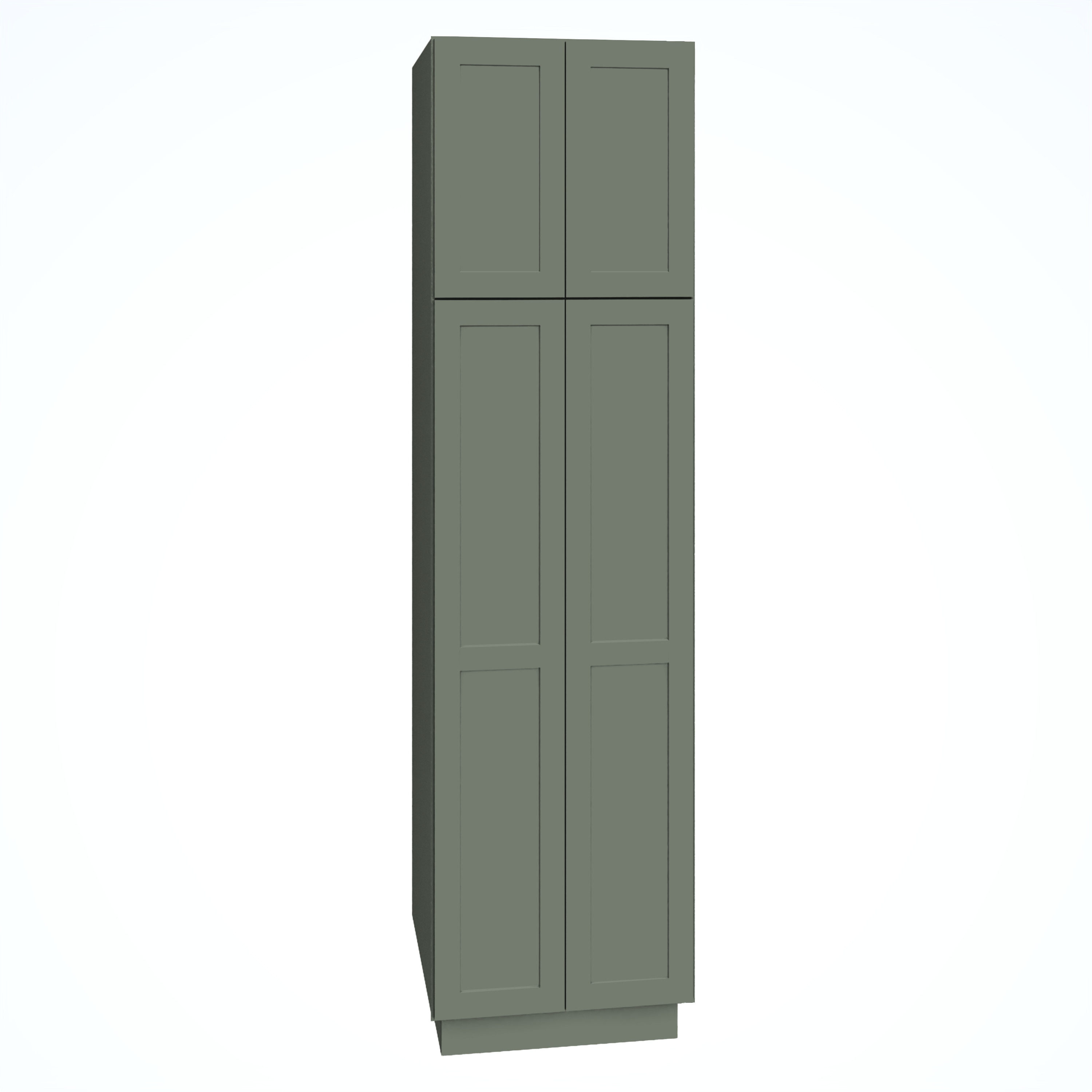 Diamond Express 61H-U249624 Jamestown 24-in W x 96-in H x 24-in D Retreat Green Pantry Fully assembled Plywood Cabinet (Recessed Panel Shaker)