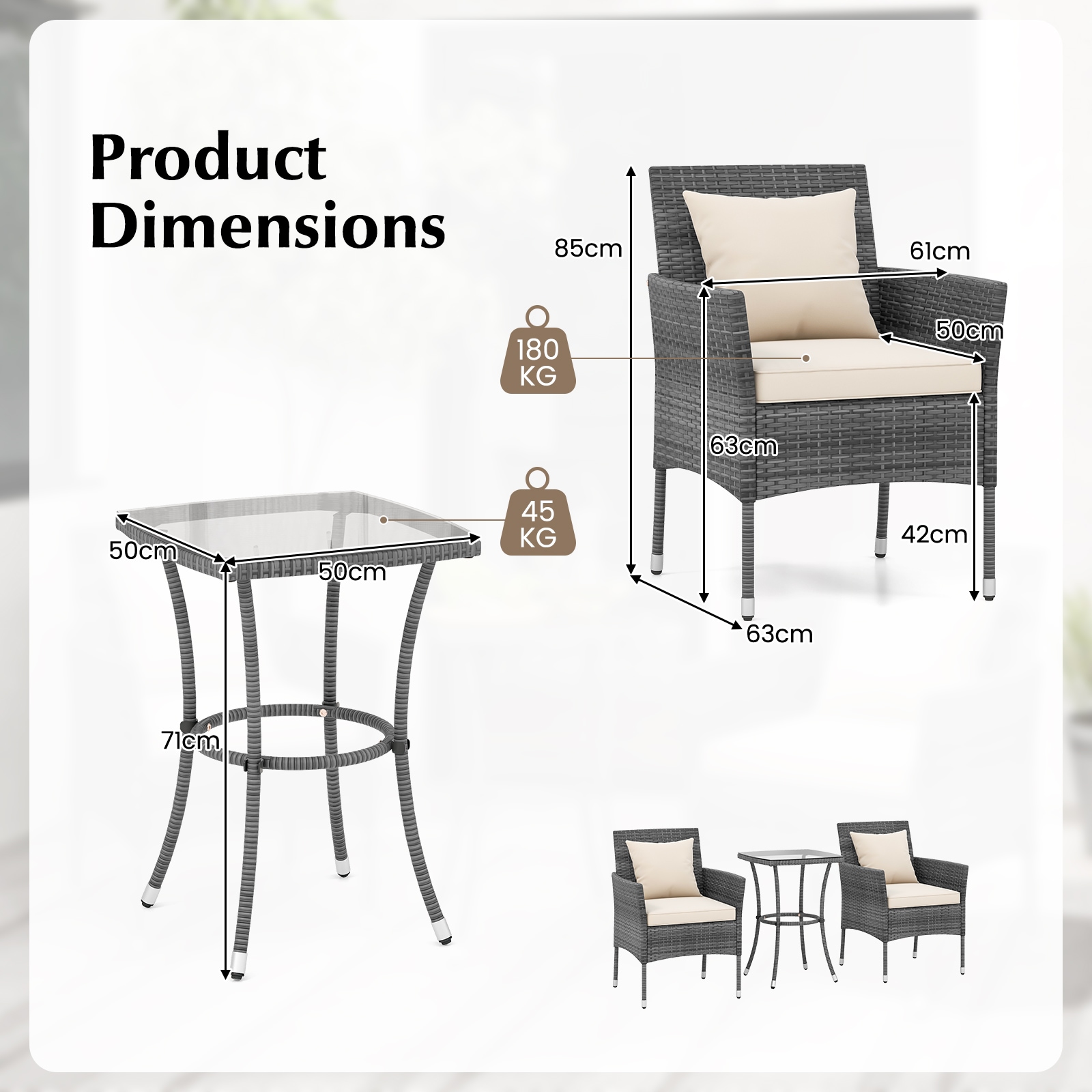 LIVIZA OUS70957WH Patio-Conversation-Sets - View #5