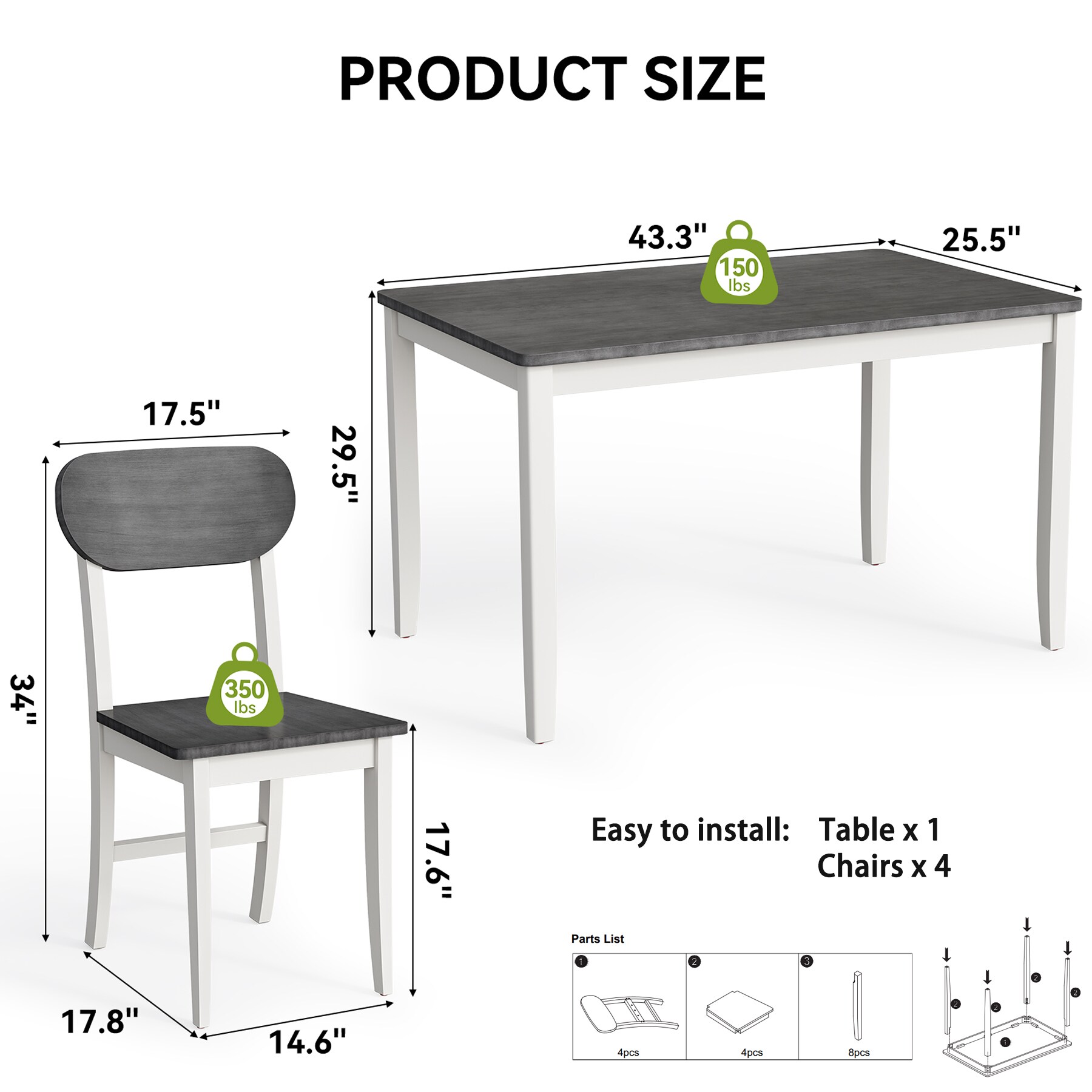 Tribesigns LWFD-ZF00018-YN Dining-Tables - View #7