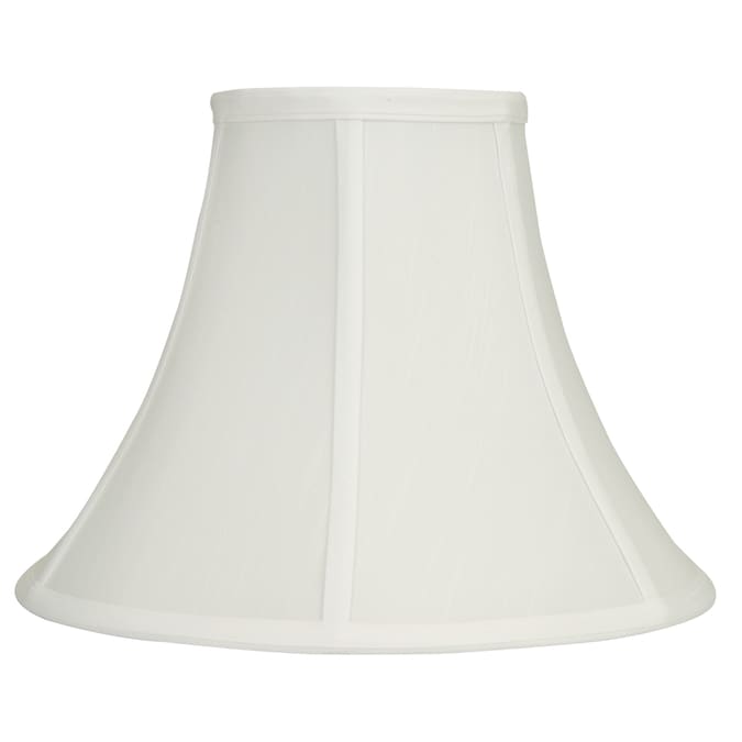 White Fabric Bell Lamp Shade, Allen And Roth Linen Lamp Shades