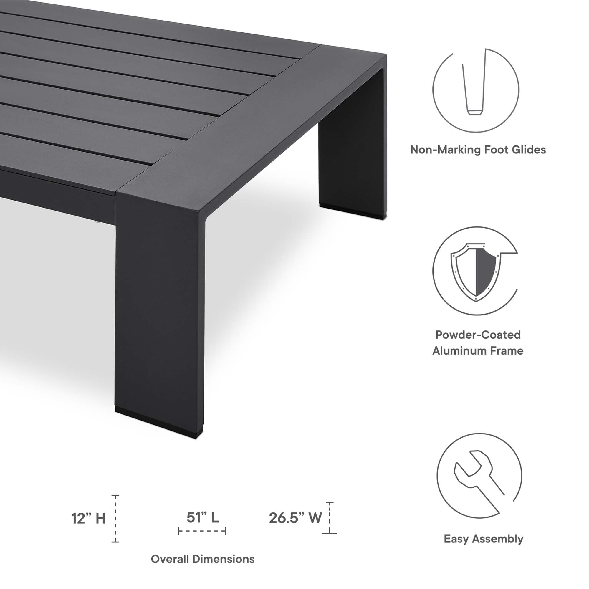 Modway EEI-5677-GRY Patio-Tables - View #2