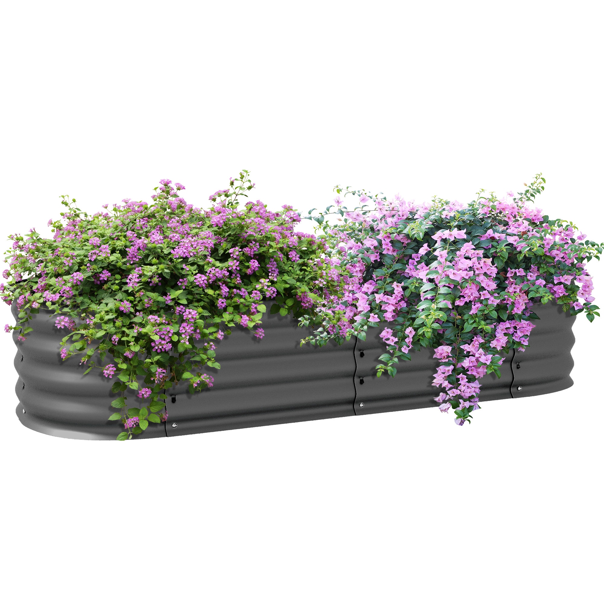 Damerin W258RA 9-cu ft 24.5-in W x 59-in L x 11.75-in H Gray Powder-coated steel Raised Garden Bed
