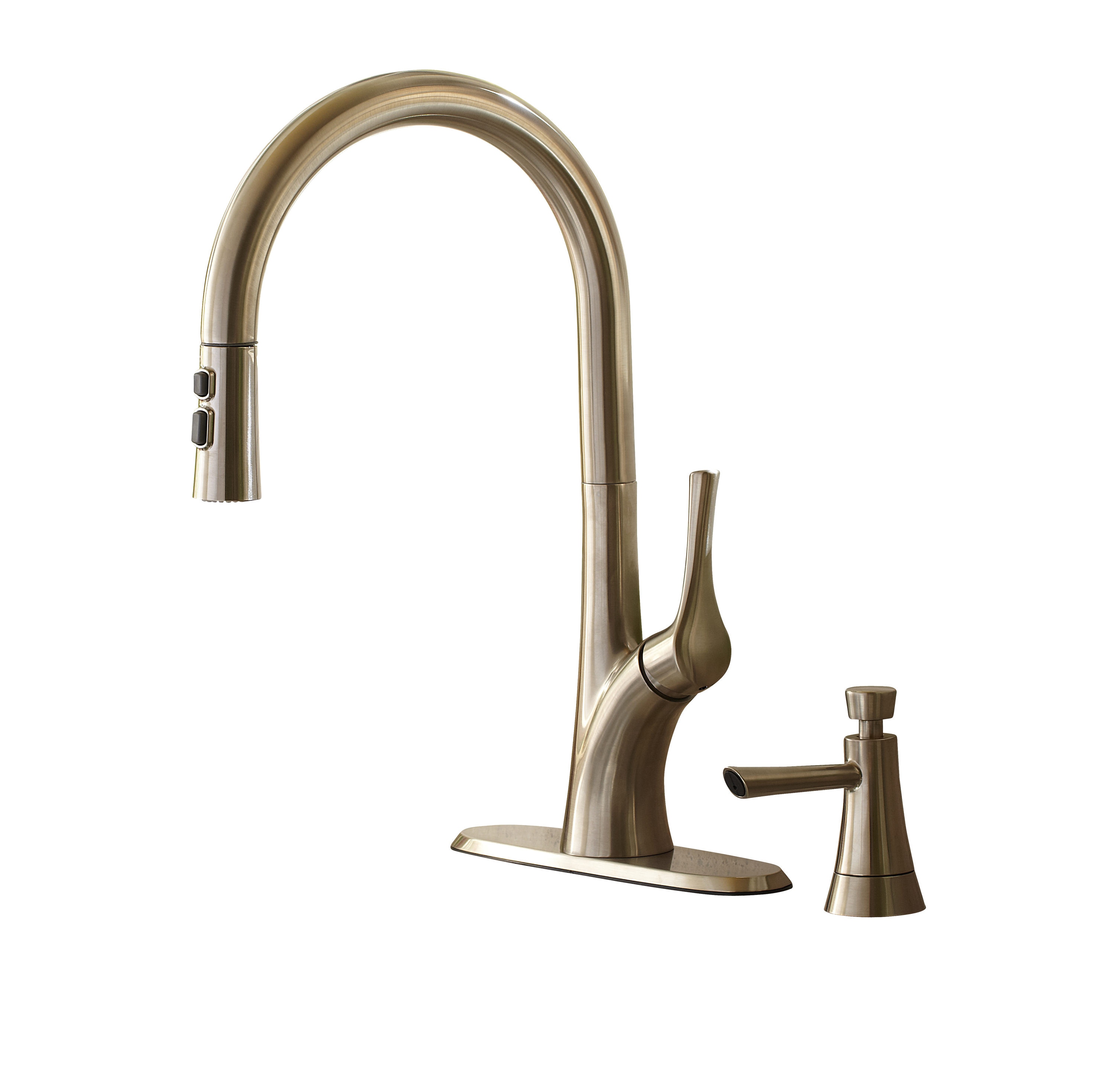 Giagni Caterina Stainless Steel Single Handle Pull Down Kitchen Faucet   01378604 