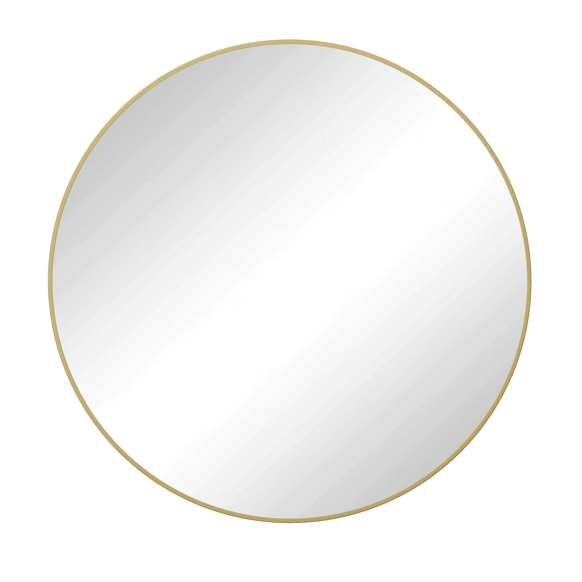 SINOFURN SYD520011GD 39-Inches W x 39.0-Inches H Round Gold Framed Wall Mirror