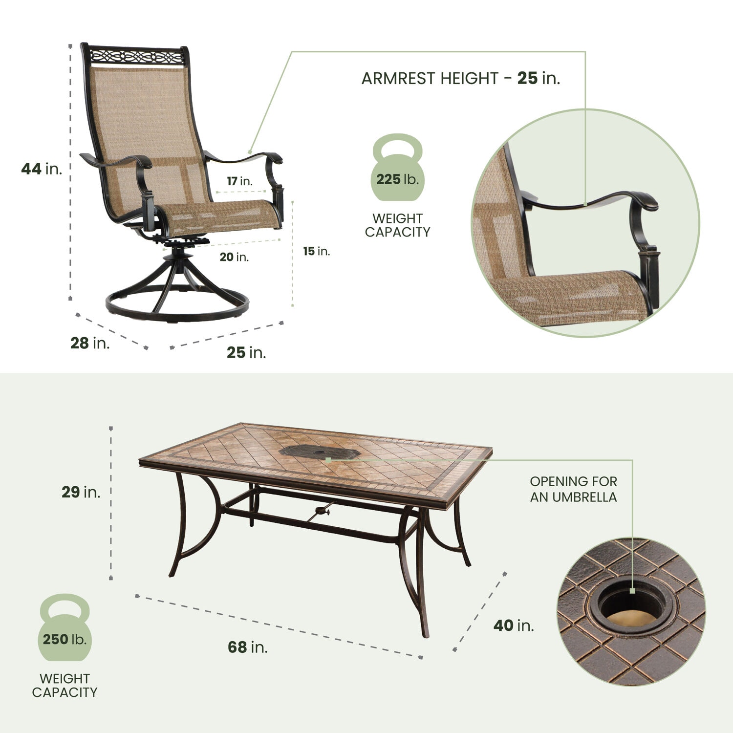 Hanover MONDN7PCSW-6 Patio-Dining-Sets - View #3
