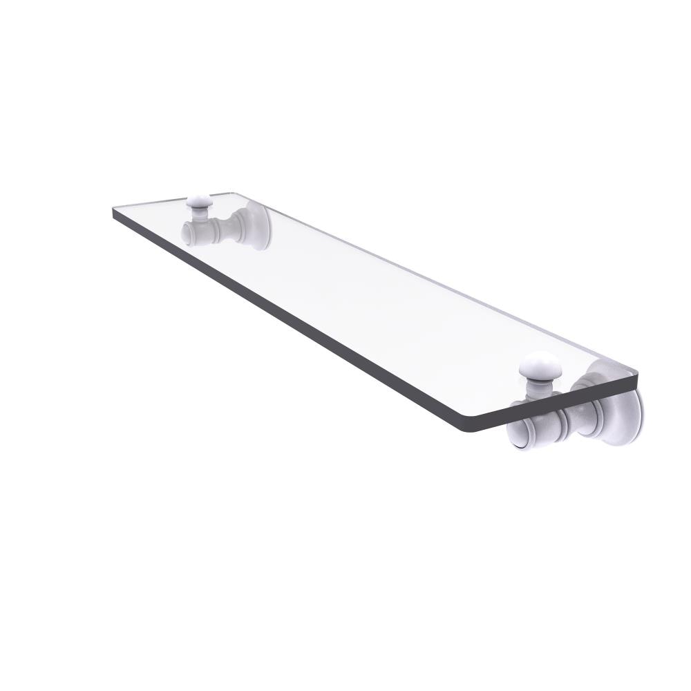 Allied Brass CL-1-22-WHM Carolina Matte White Wall mount Bathroom Shelf ( 22-in x 2.4-in x 5-in )