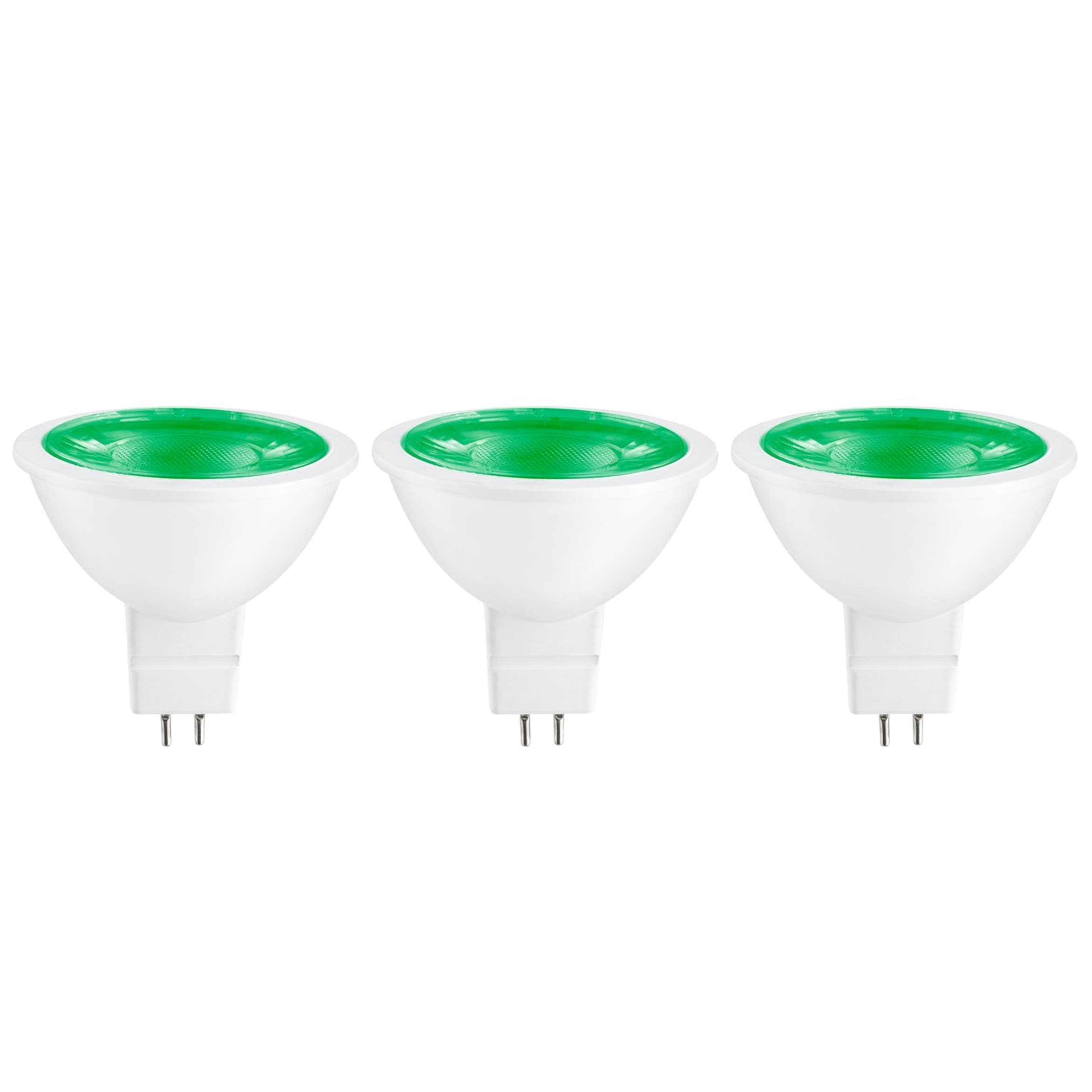 Sunlite LW07181 Colored MR16 25 -Watt EQ MR16 Green G5.3 base LED Decorative Light Bulb 3 -Pack