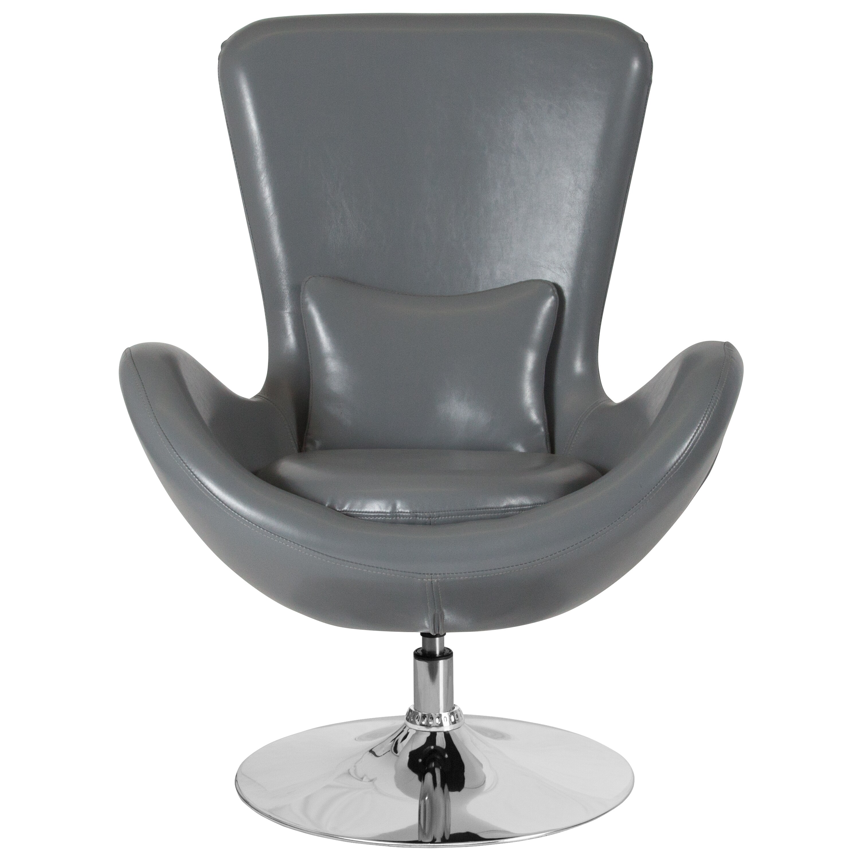 grey leather egg chair