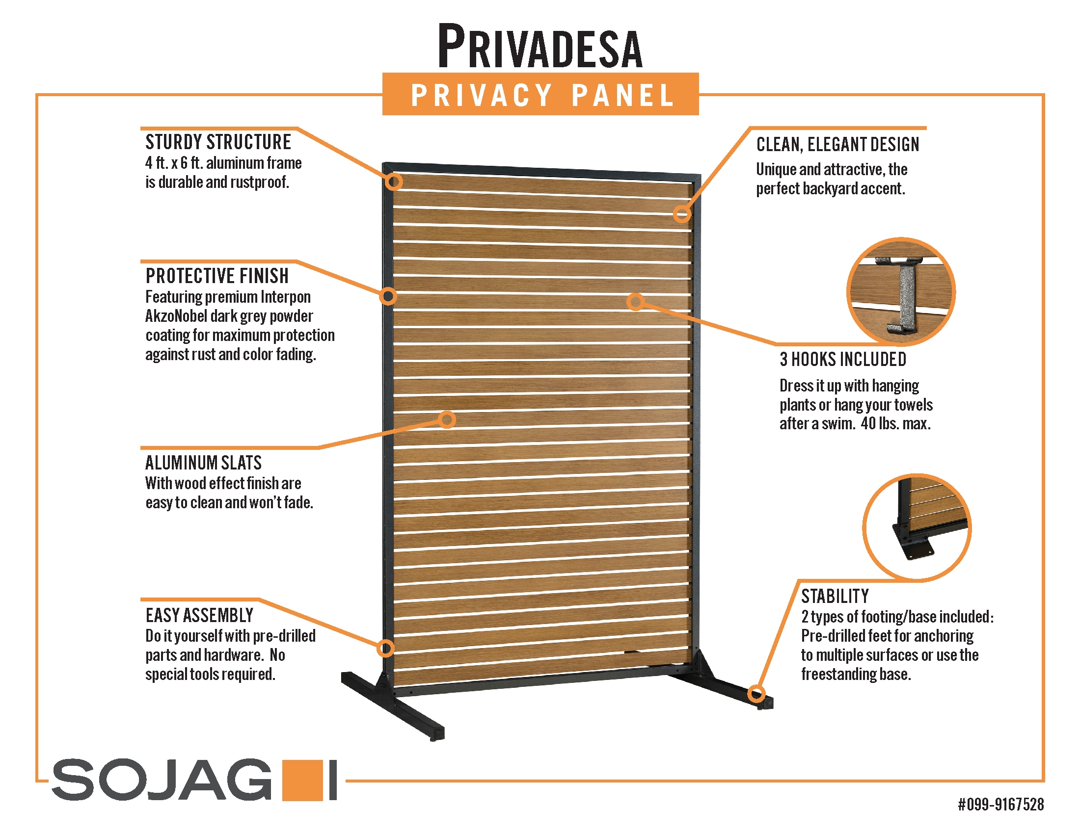 Sojag 099-9167528 Outdoor-Privacy-Screen - View #4