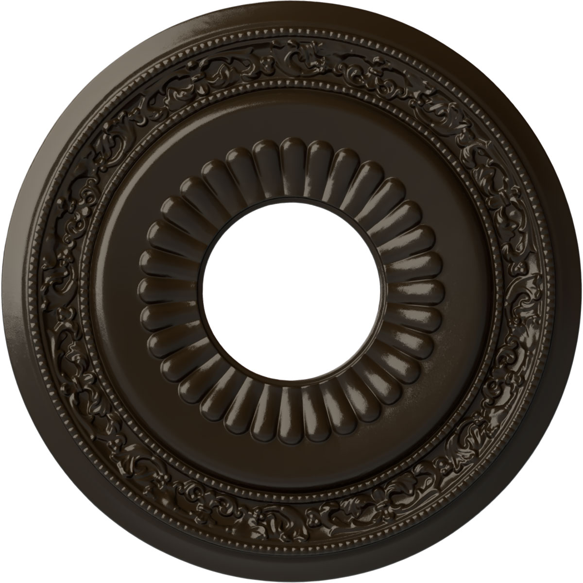 Ekena Millwork CM20LNSHF Lauren 20.625-in W x 20.625-in L Painted Stone Hearth Polyurethane Whole Ceiling Medallion