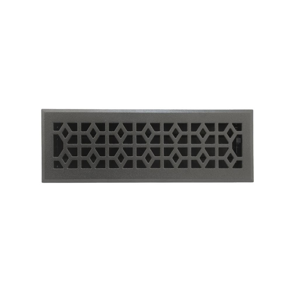 Accord AMFRPWM414 4-in x 14-in Maximum airflow Steel Pewter Marquis Design Floor Register