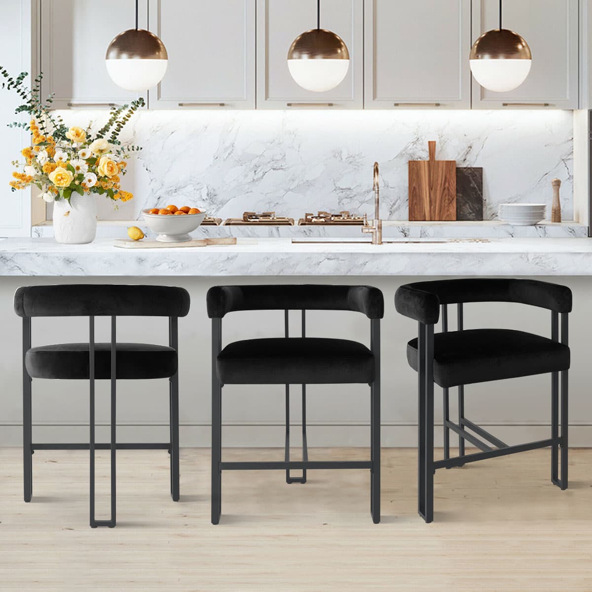 Maison Boucle MIA-C-V-BLACK-1PK stools - View #4