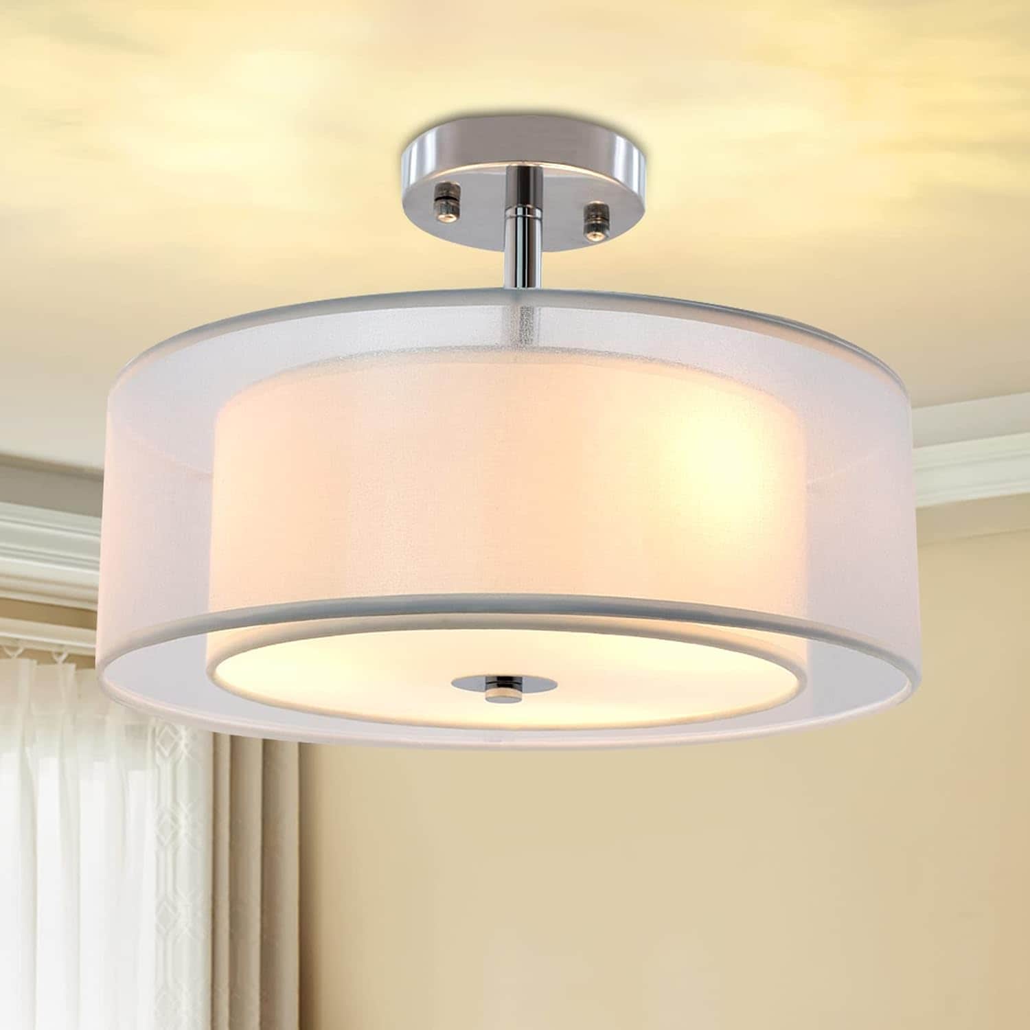 Depuley WSCL31 3 -Light Yellow Industrial Cage For Use in Bedrooms, Dining Rooms, Foyers, Kitchens, Living Rooms Chandelier