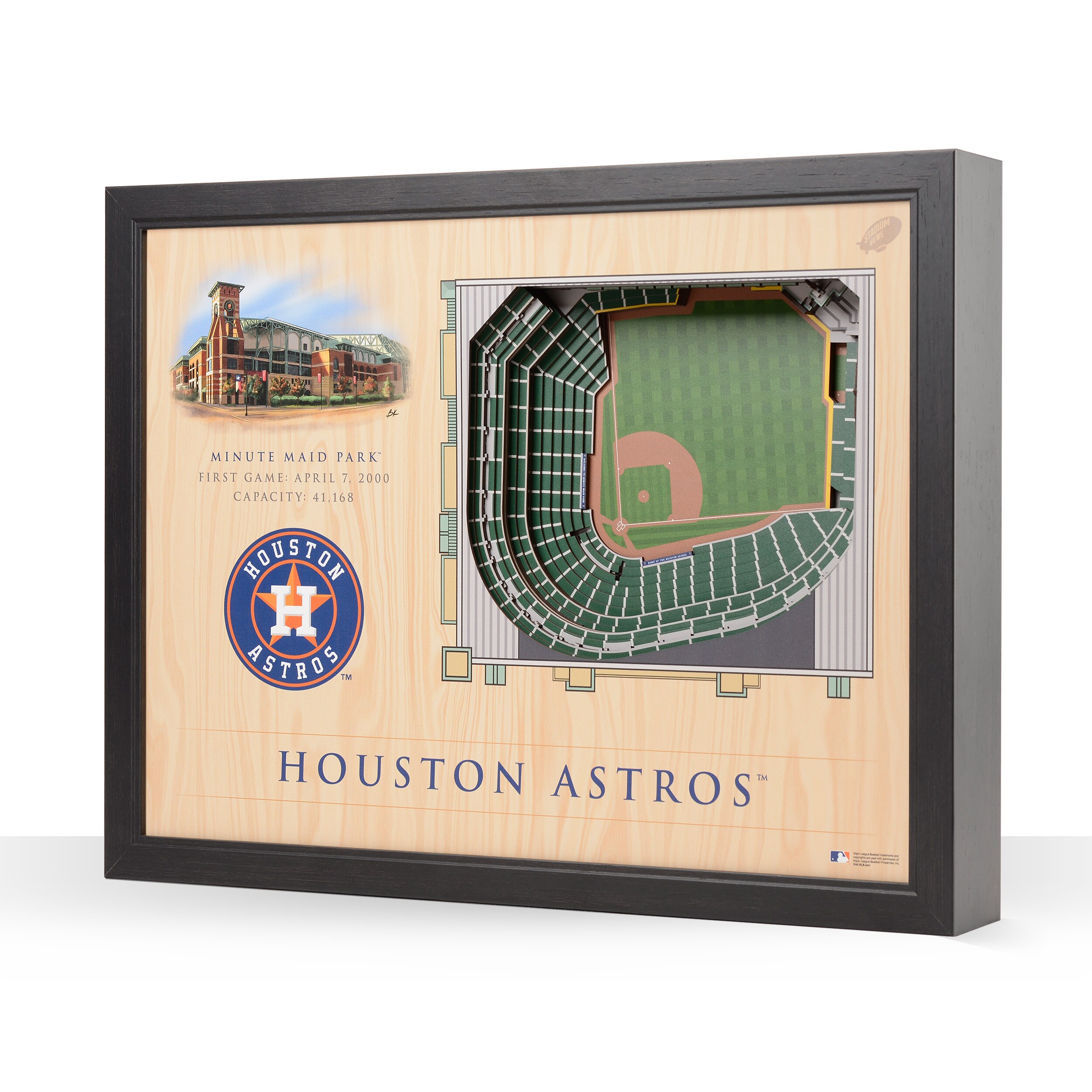 MLB Houston Astros Baseball Field Metal Panel
