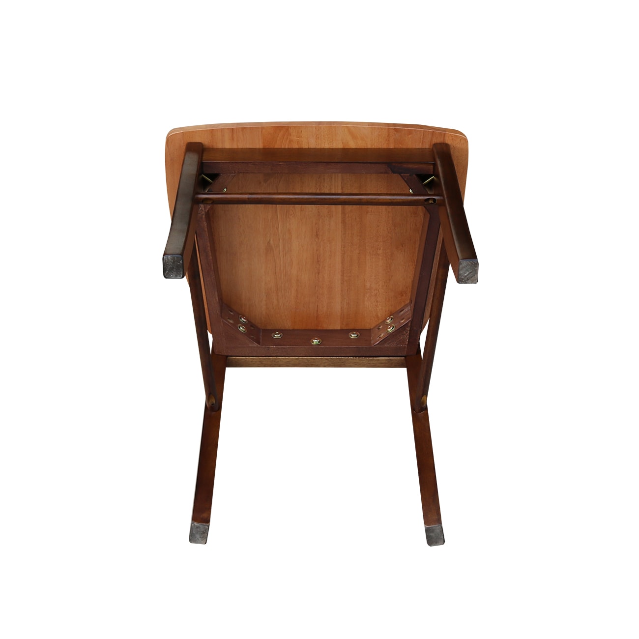 Cinnamon and Espresso Cross Back Wood Side Chair Set
