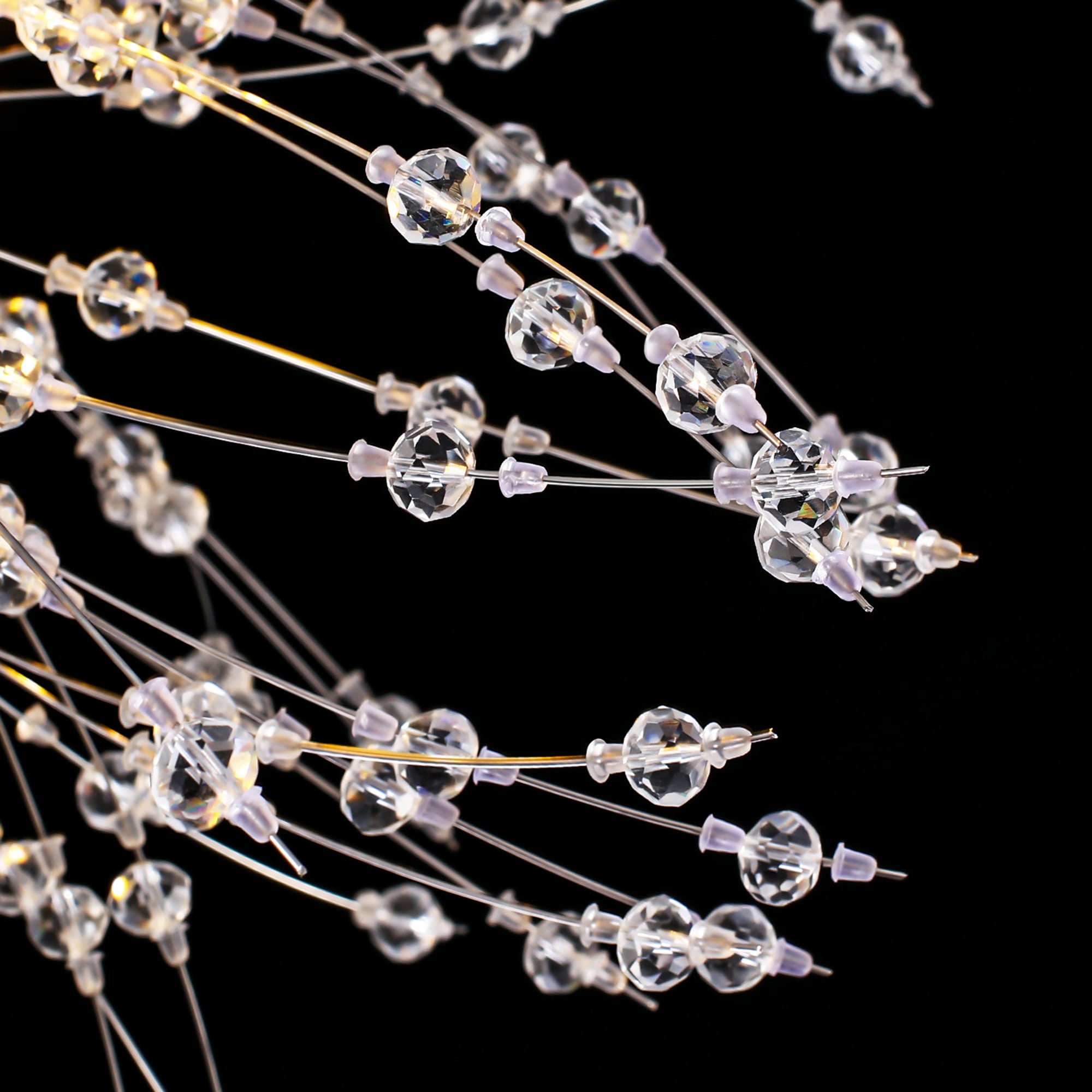 Rennnsan Eli 9-Light Brushed Gold Glam Crystal Chandelier