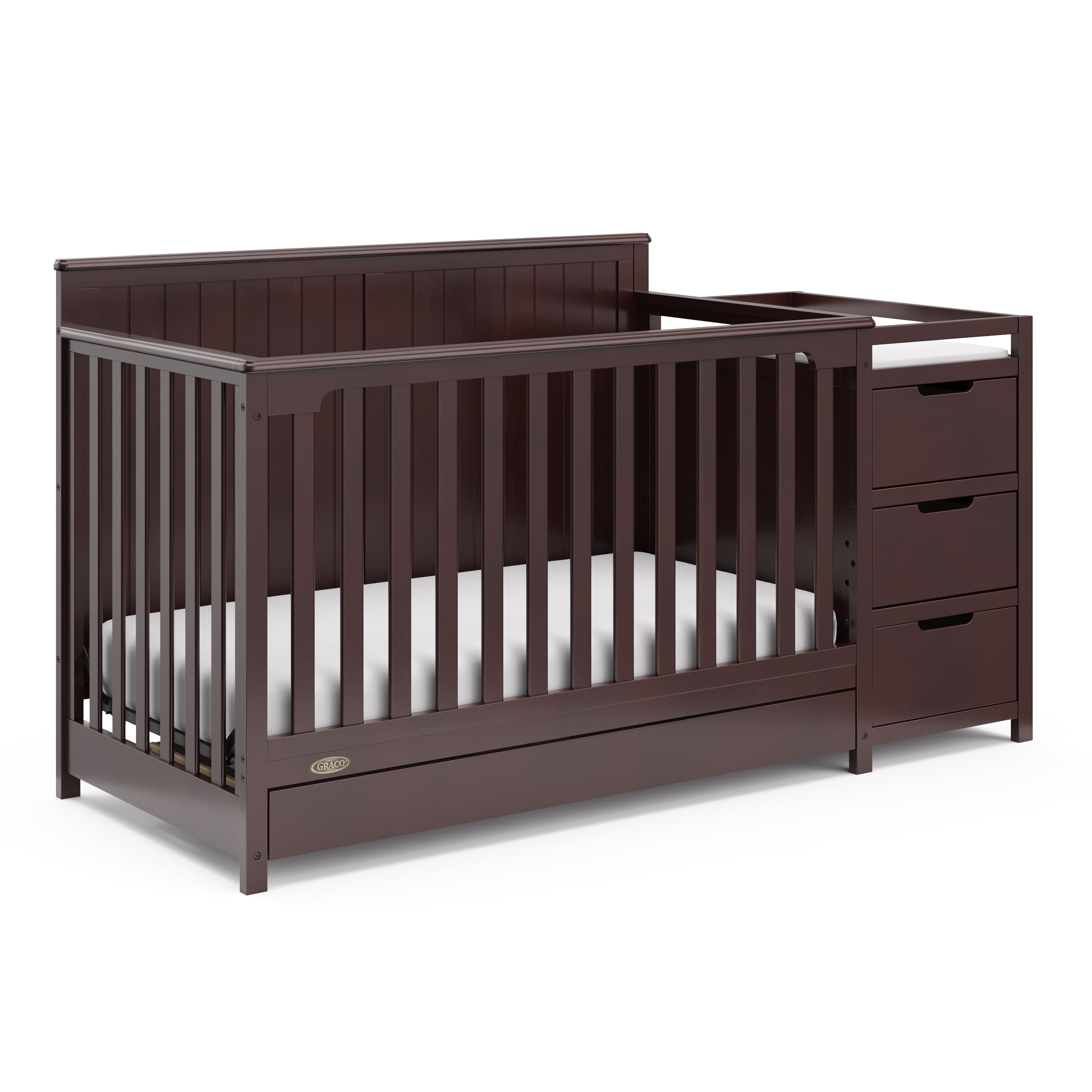 Graco Graco Hadley 4 in 1 Espresso Convertible Crib 04586 709 at Lowes