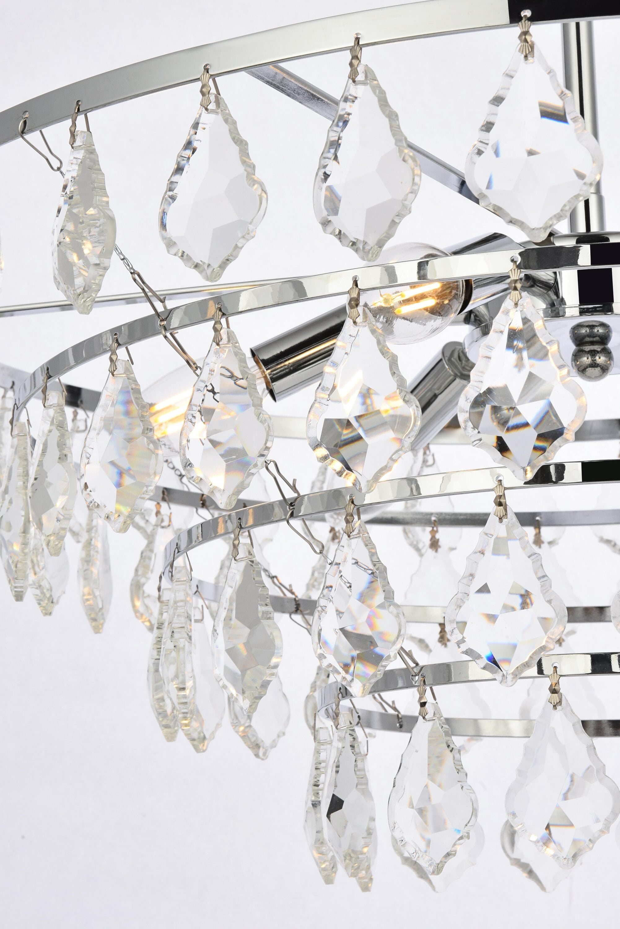 Ella 24'' Chrome Crystal Pendant Light