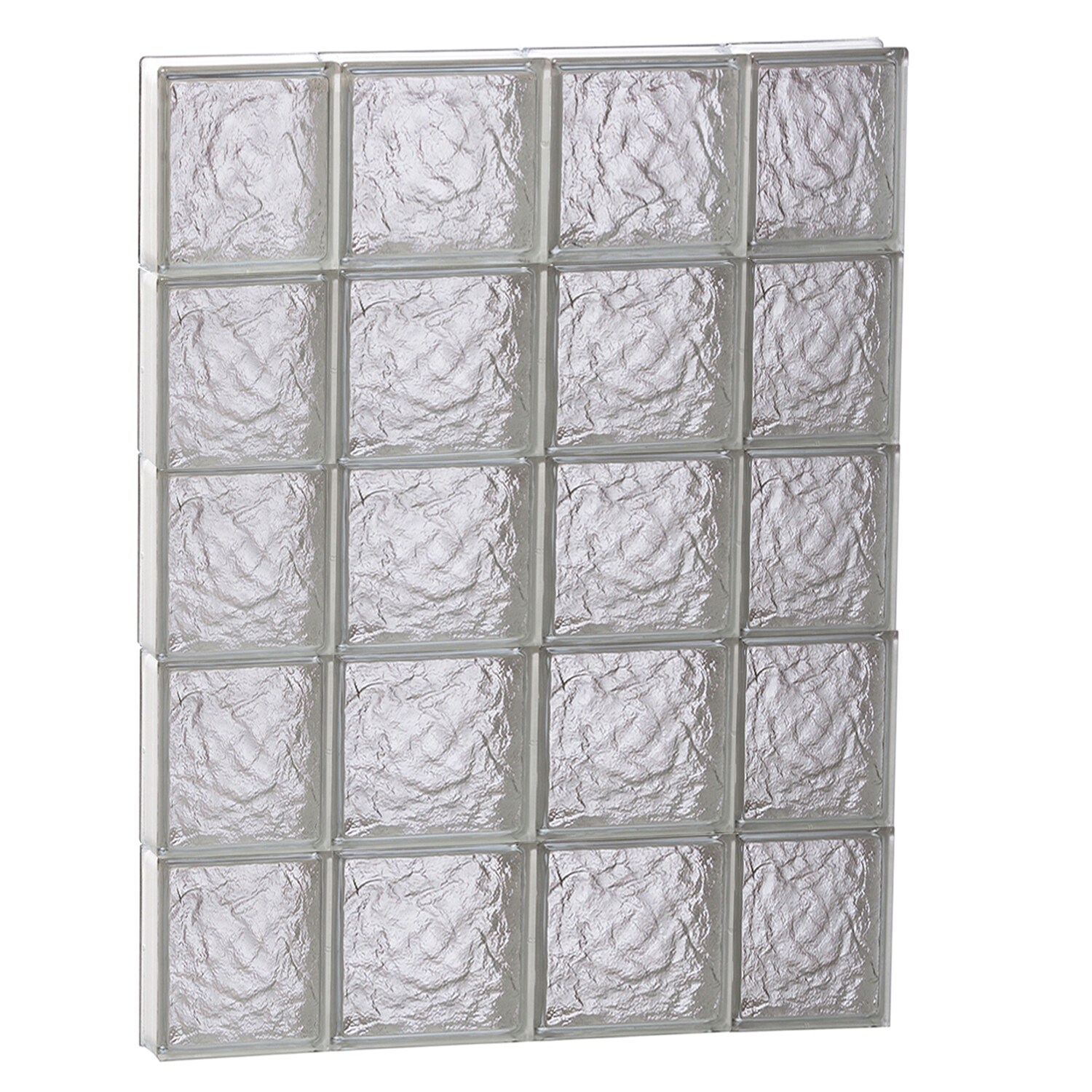 REDI2SET S2840IS Ice Glass 27-in x 38-3/4-in Frameless Replacement Glass Block Window