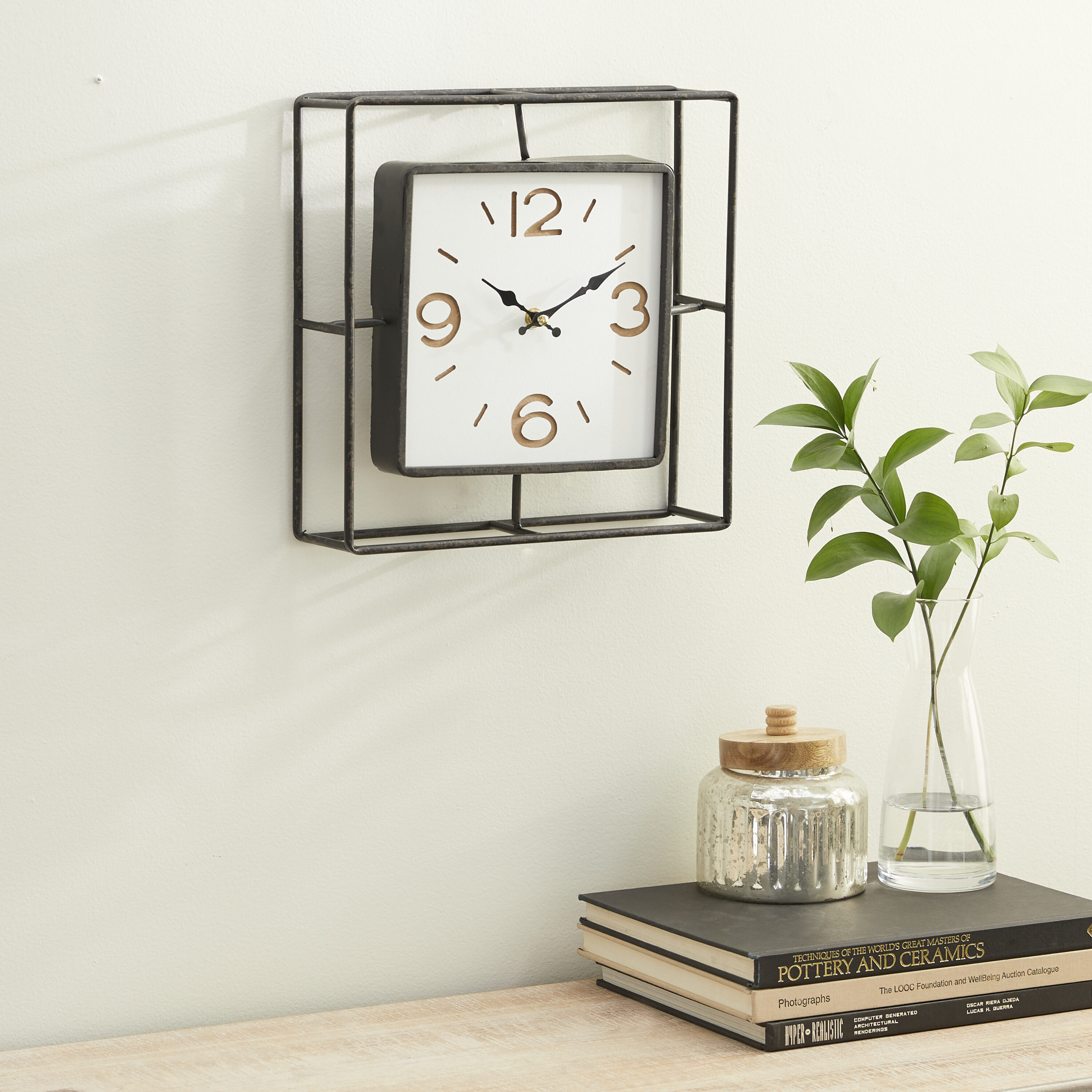 The Novogratz 43312 Analog Square Wall Contemporary
