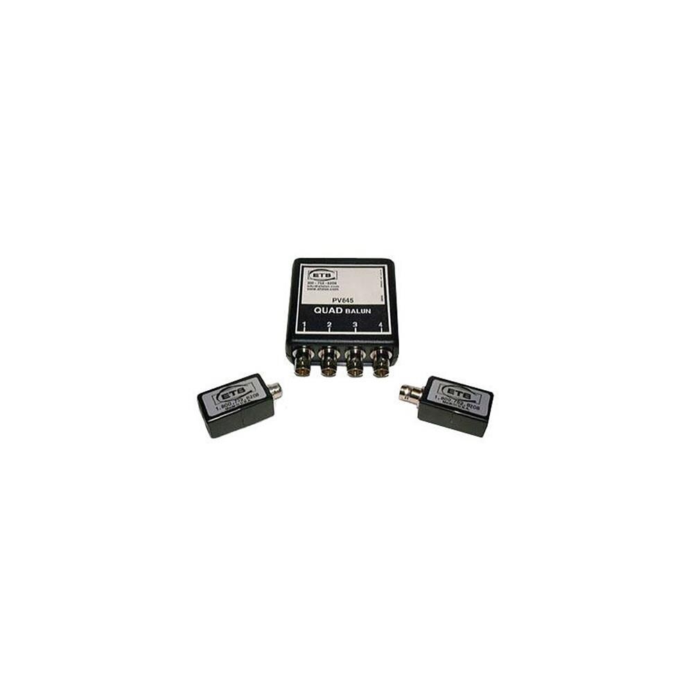  TCNCD347493 Energy Transformation Systems ETS-PV847 Composite Video Over CAT5 Extender Video Quad Baseband Balun RCA Jacks to RJ45 All Pins