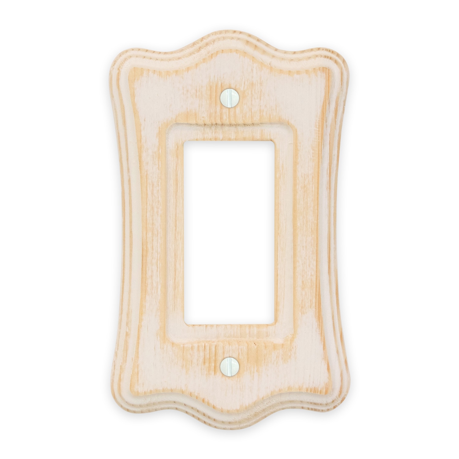 allen + roth 1-Gang Standard Size Distressed White Wood Indoor Decorator  Wall Plate in the Wall Plates department at