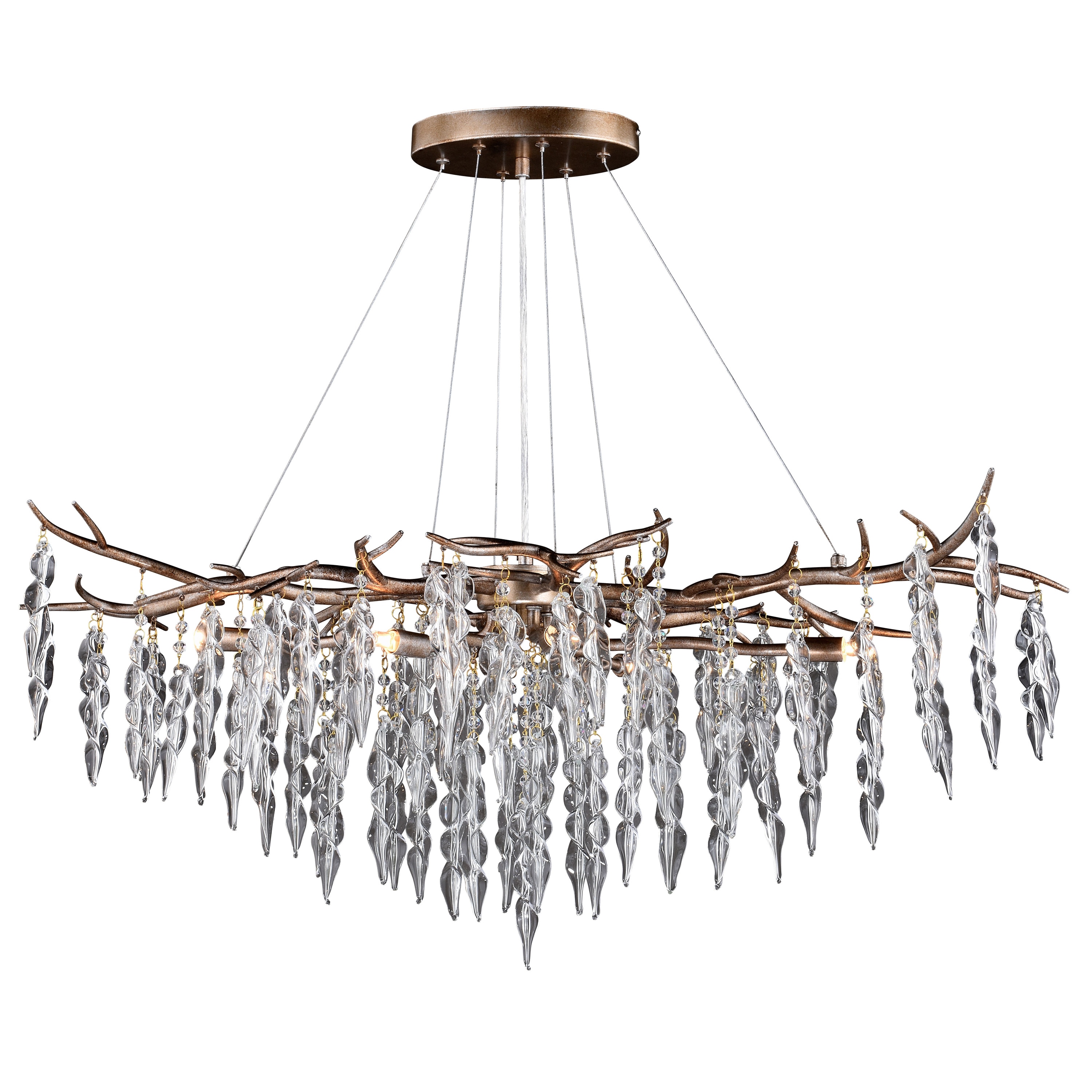 rainier light crystal ceiling fan