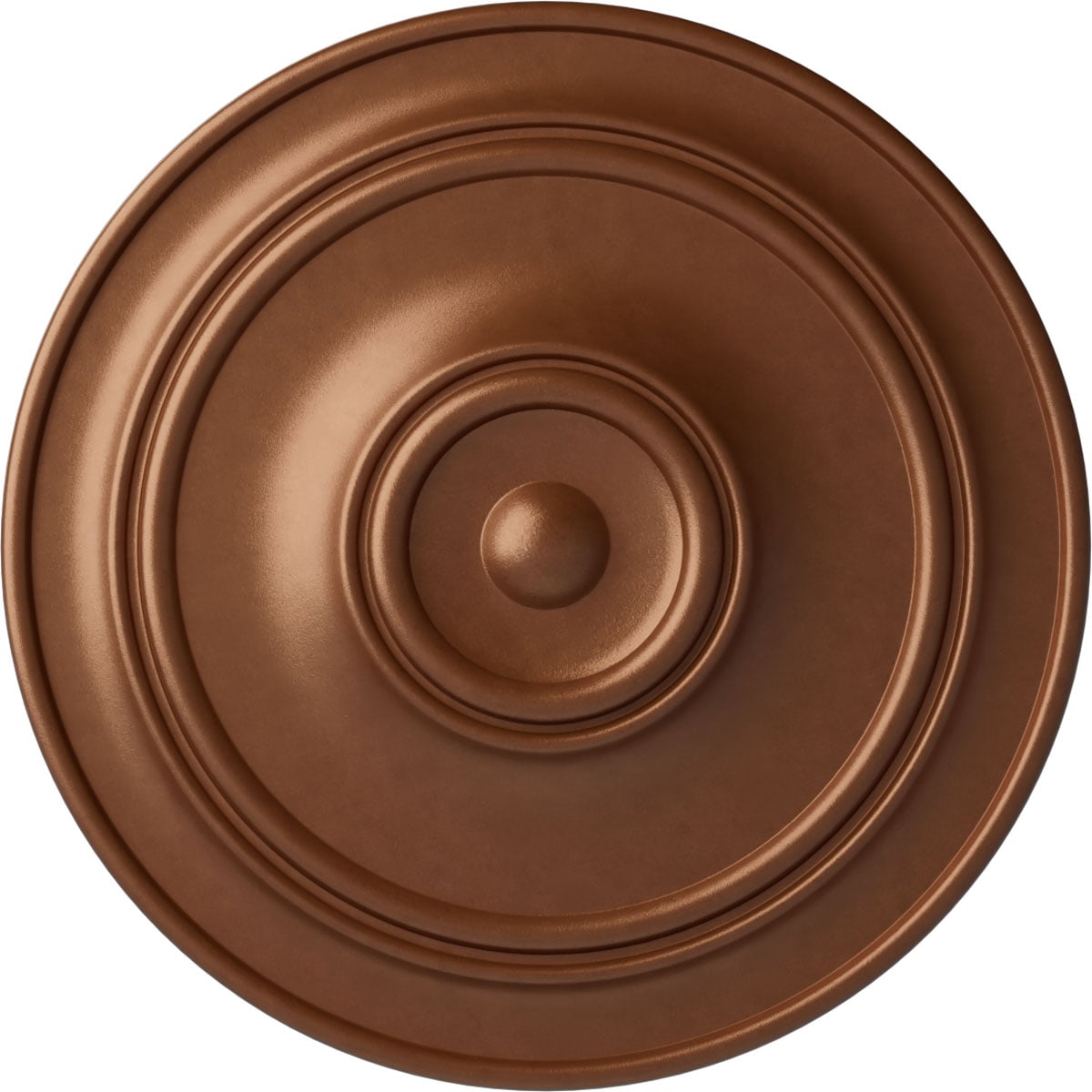 Ekena Millwork CM40CLPOS Small Classic 40.25-in W x 40.25-in L Painted Polished Copper Polyurethane Whole Ceiling Medallion