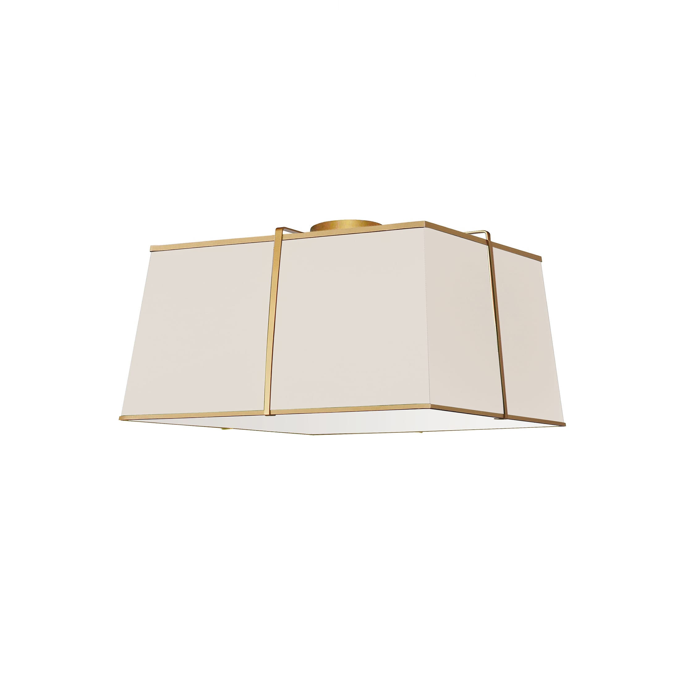 Dainolite TRA-163FH-GLD-CRM Trapezoid 3-Light 16-in Cream LED Flush Mount Light
